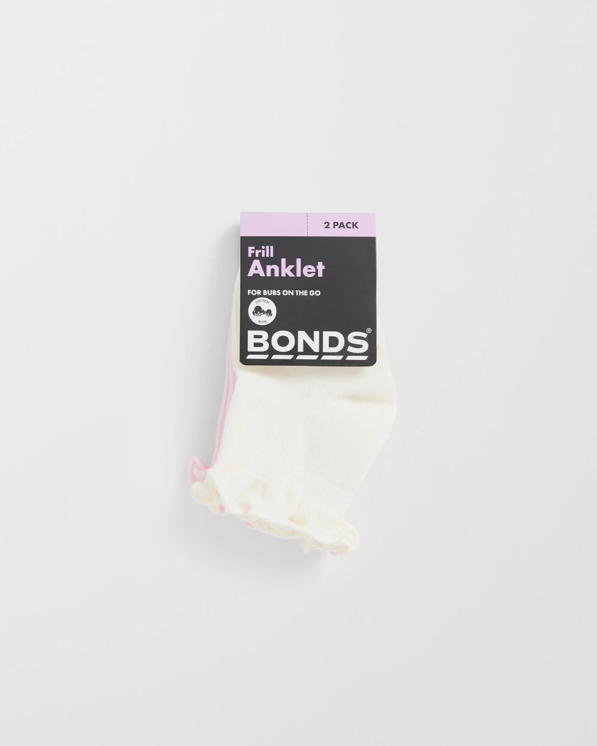 7 Bonds Baby 2 Pack Frill Anklet Socks MULTI, 7 of 9