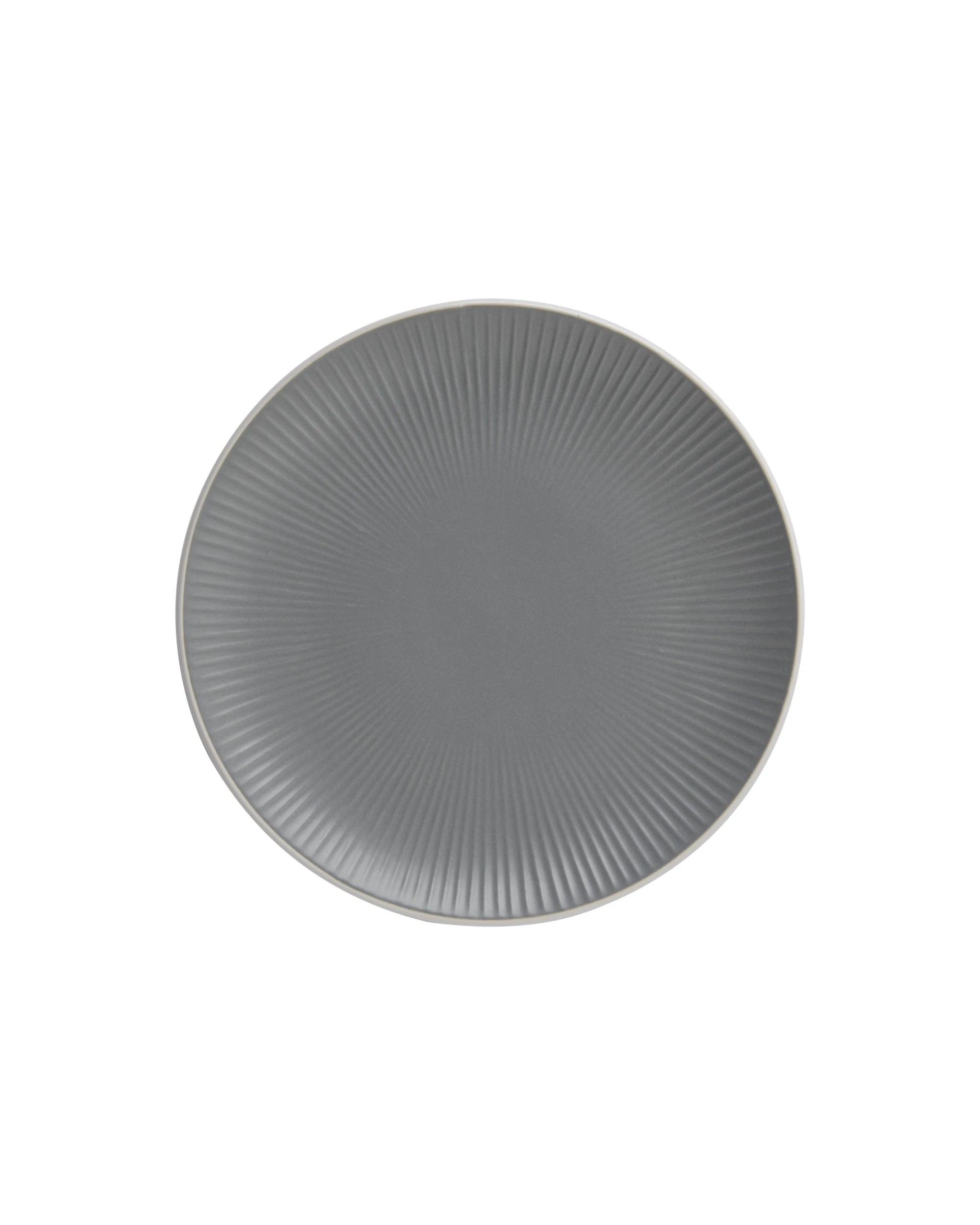5 Cadence & Co. Maze 12-Piece Ribbed Matte Glaze Dinner Set 4 person - Matte Glaze Grey, 5 of 6
