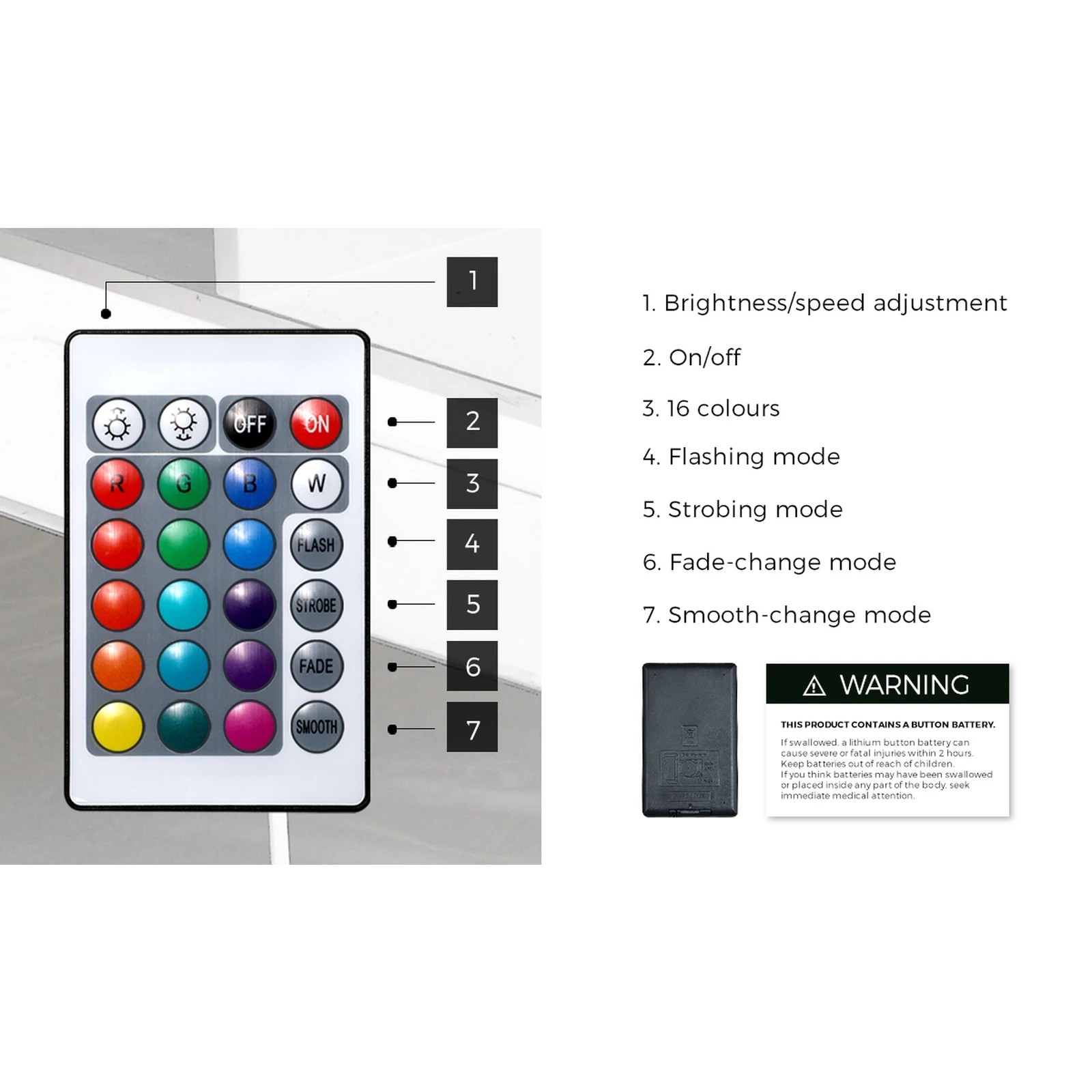 4 Oikiture Bedside Table 2 Drawers Led Side Nightstand Marble Effect
 - Black, 4 of 10