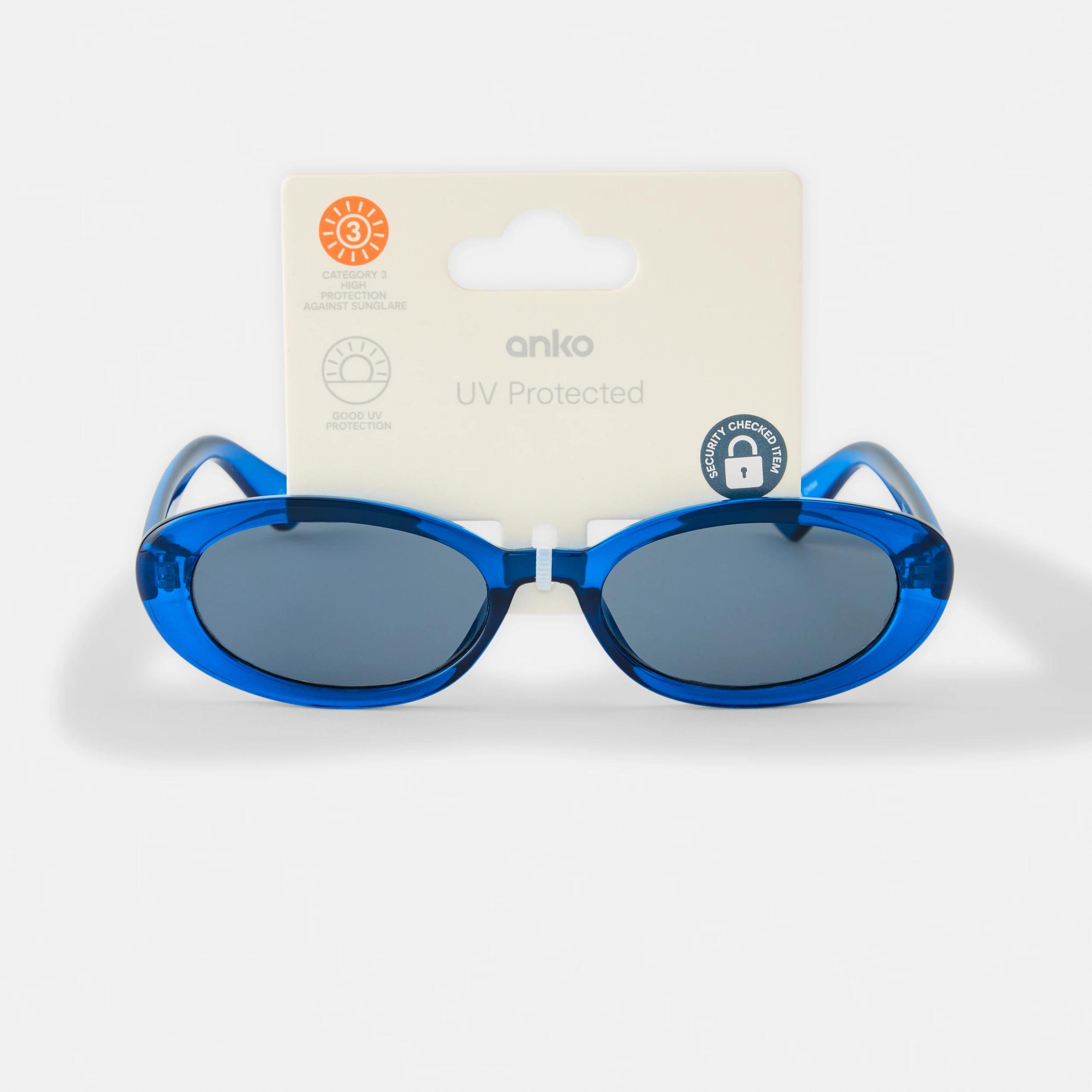 6 Oval Shape Sunglasses Trn Blue, 6 of 6