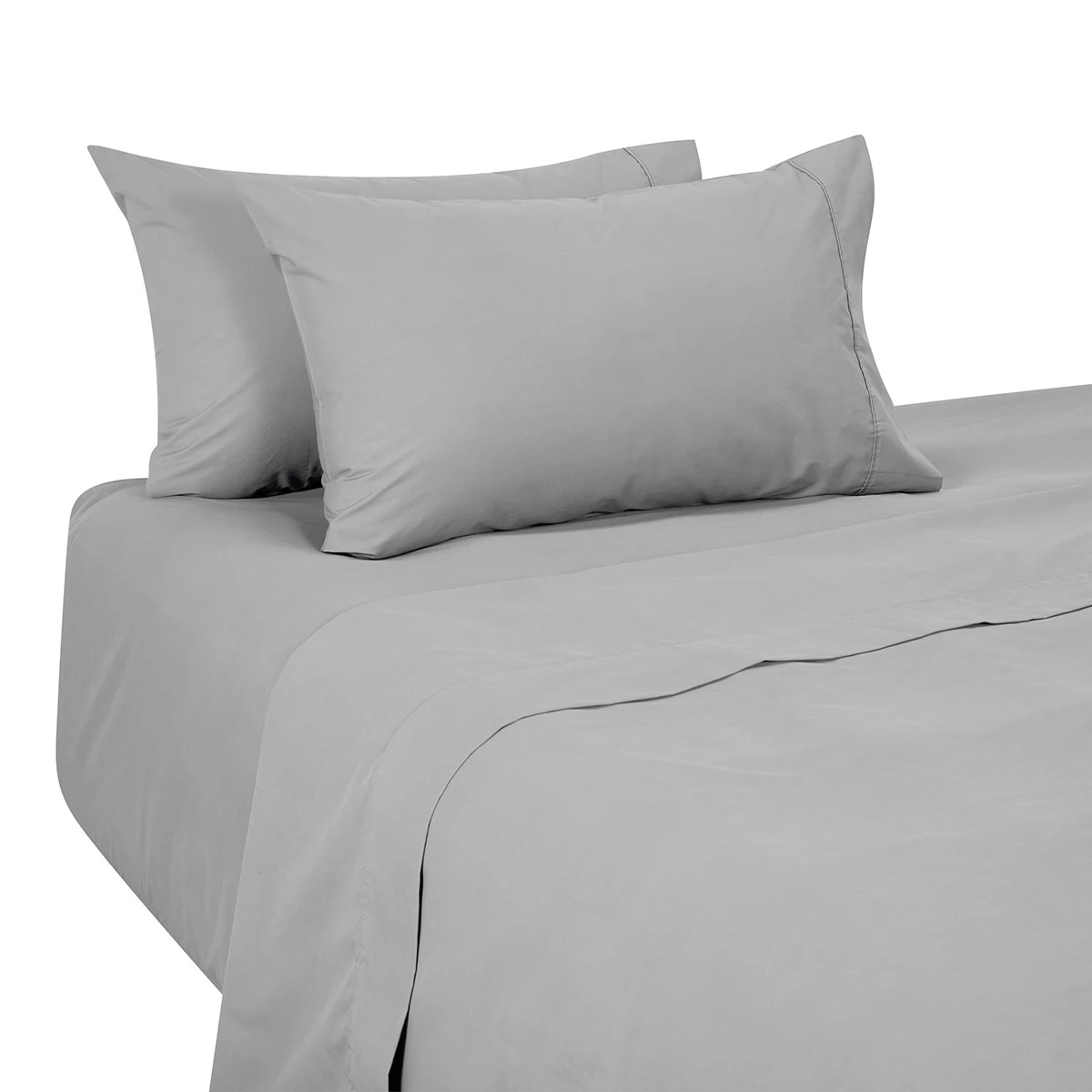 5 250 Thread Count Cotton Rich Sheet Set - Double Bed, Grey, 5 of 7