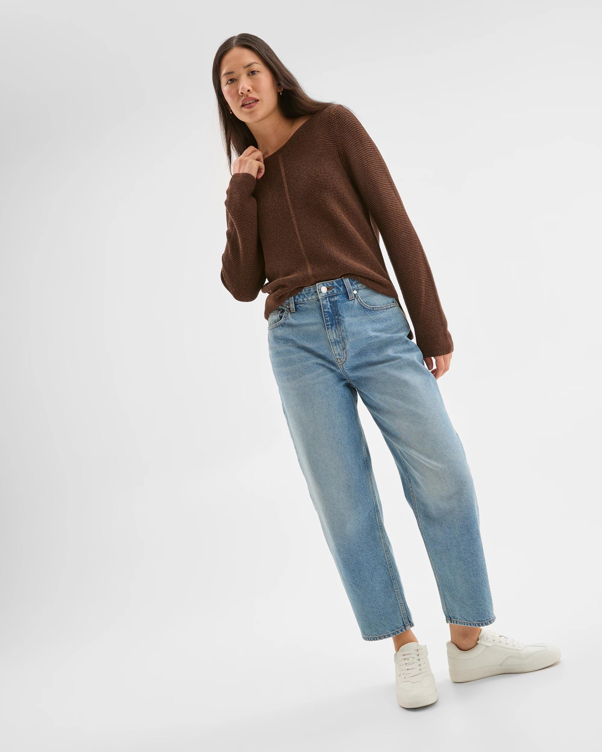 5 Target Woman Australian Cotton Blend Ottoman Twist Jumper WINE TRUFFLE, 5 of 5