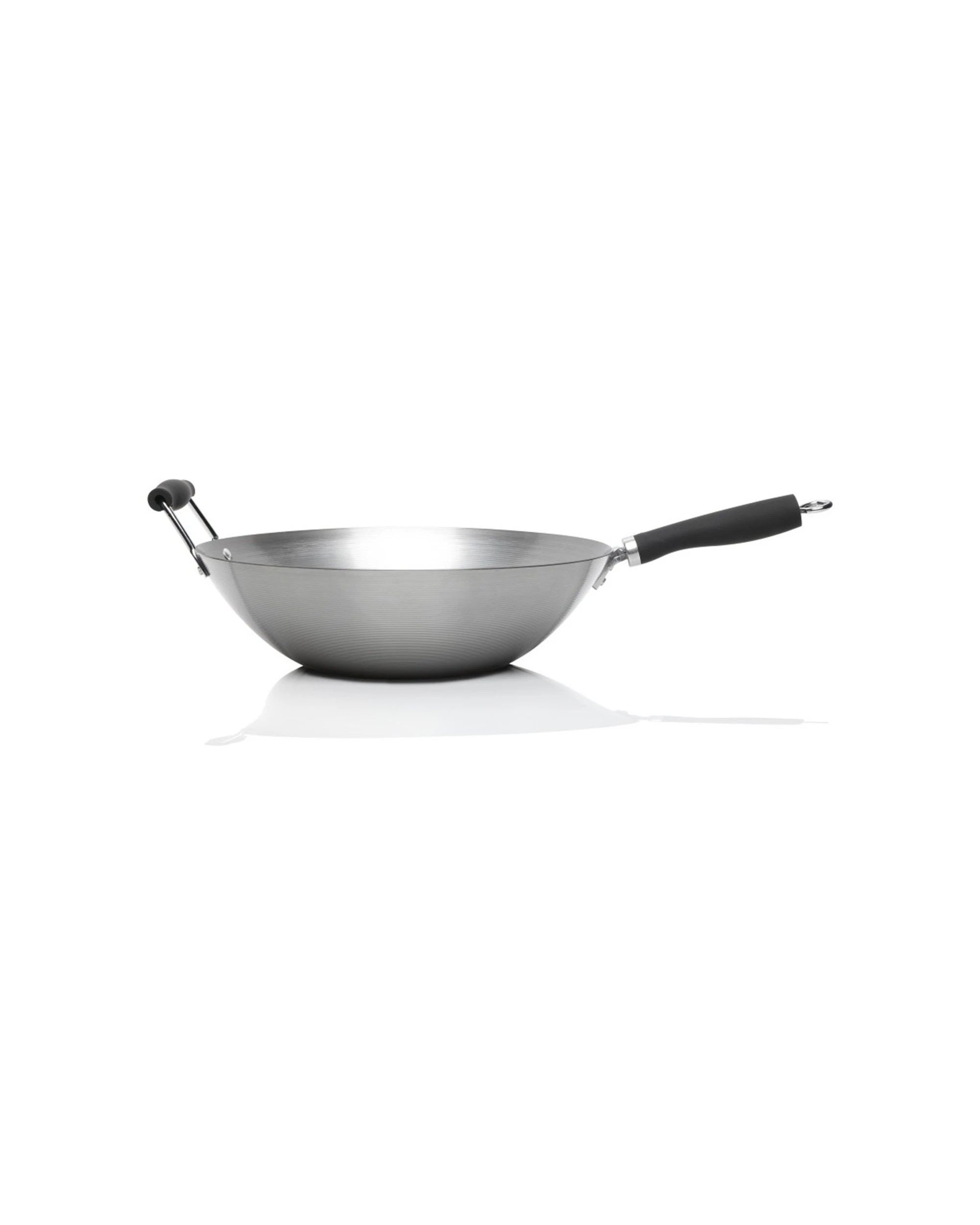 3 Stanley Rogers 35cm Heavy Gauge Carbon Steel Stir Fry Cooking Wok Pan Black
 - Black, 3 of 3