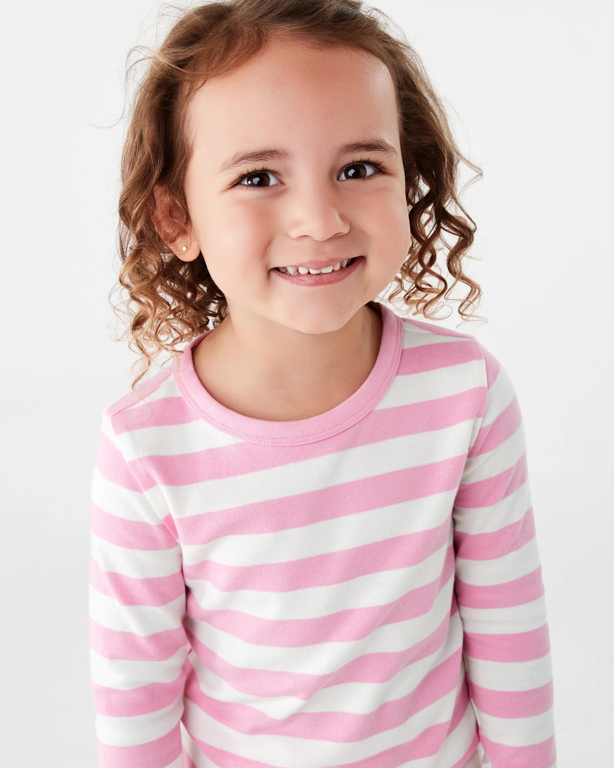 3 Ribbed Pyjama Set Pnk Stripe, 3 of 5