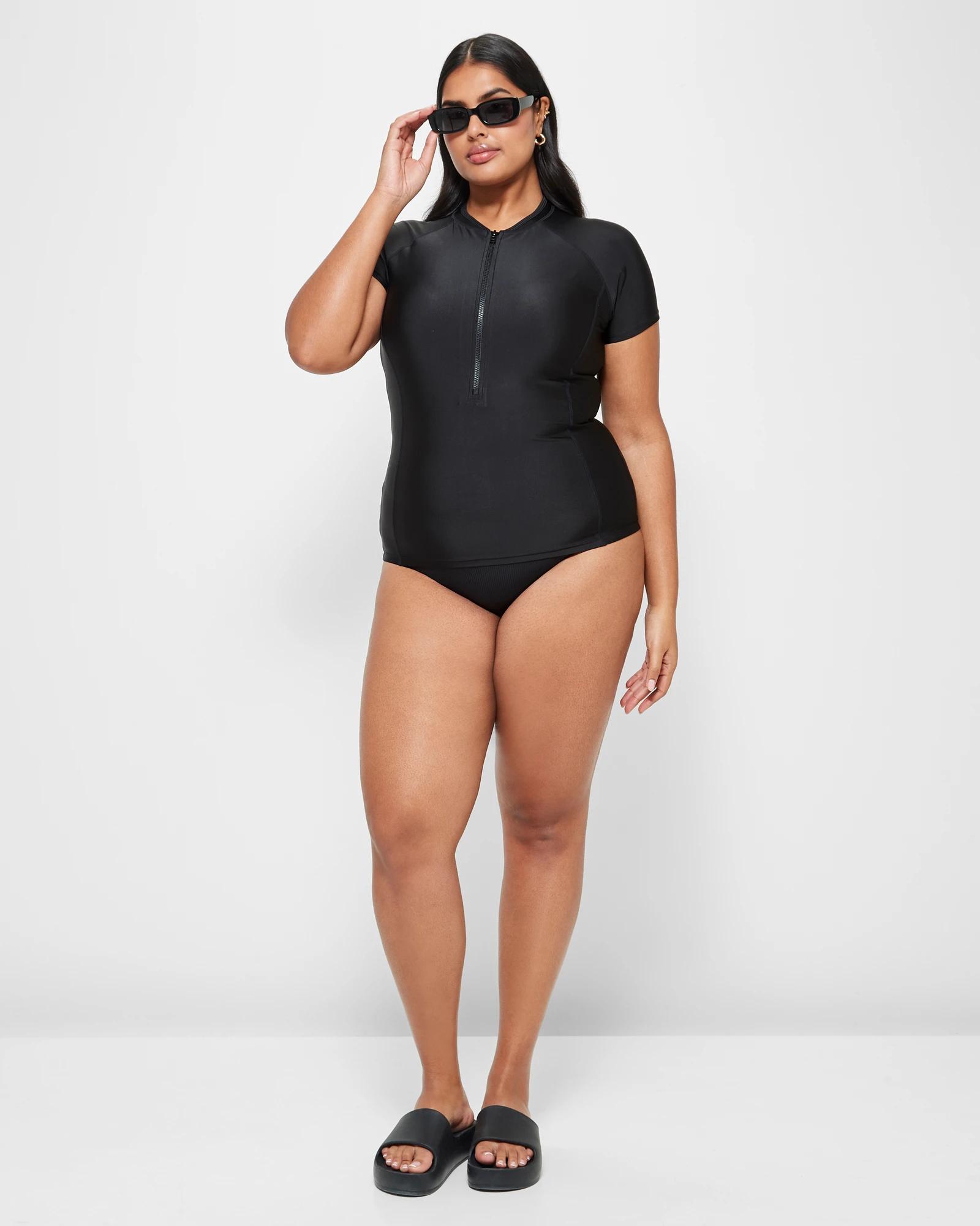 6 Target Resort Short Sleeve Rash Vest BLACK, 6 of 9