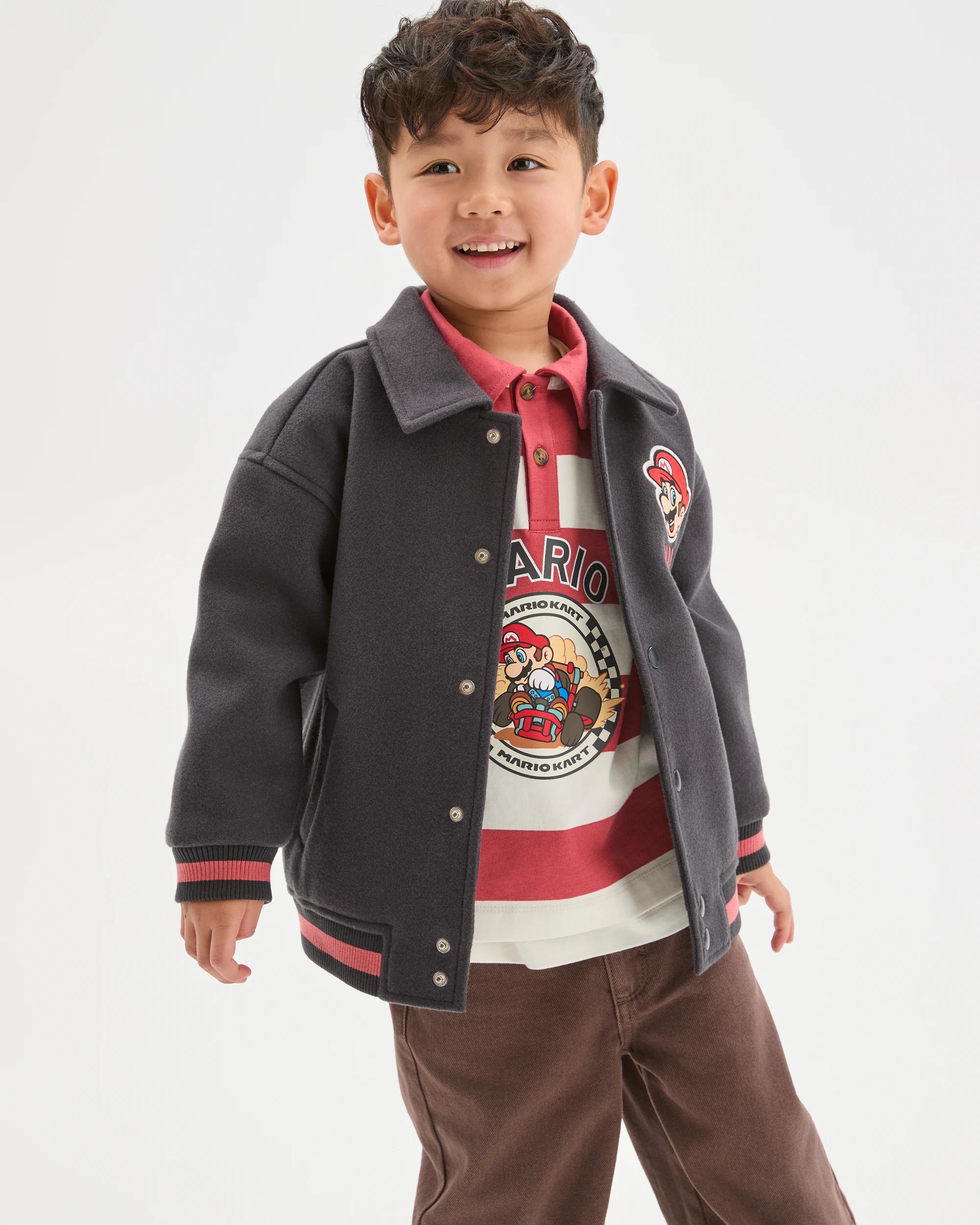 3 Super Mario Australian Cotton Jacket CREAM/CHARCOAL, 3 of 7