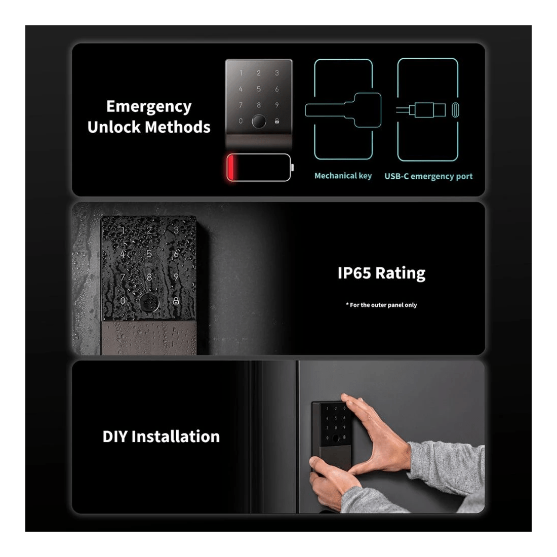 6 Aqara Smart Lock U100 with M100 Hub Kit, 6 of 9