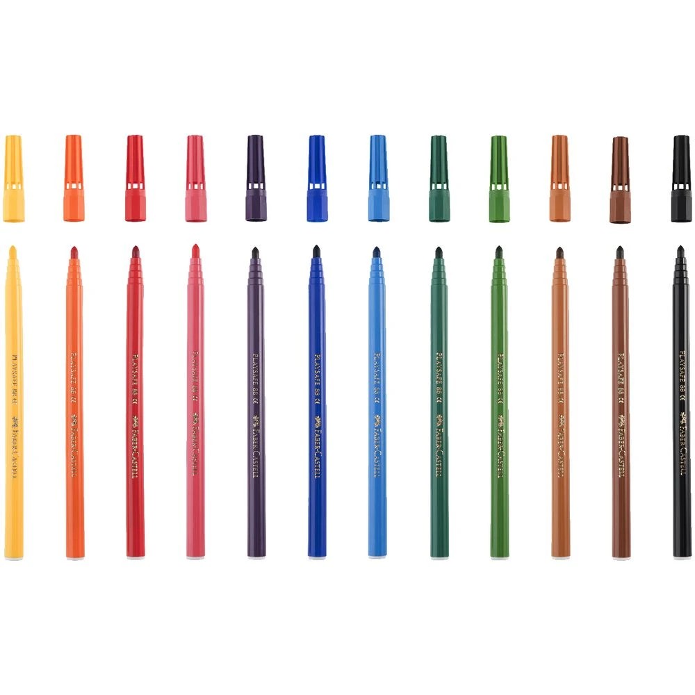 2 Faber-Castell Playsafe Coloured Markers 12 Pack, 2 of 4