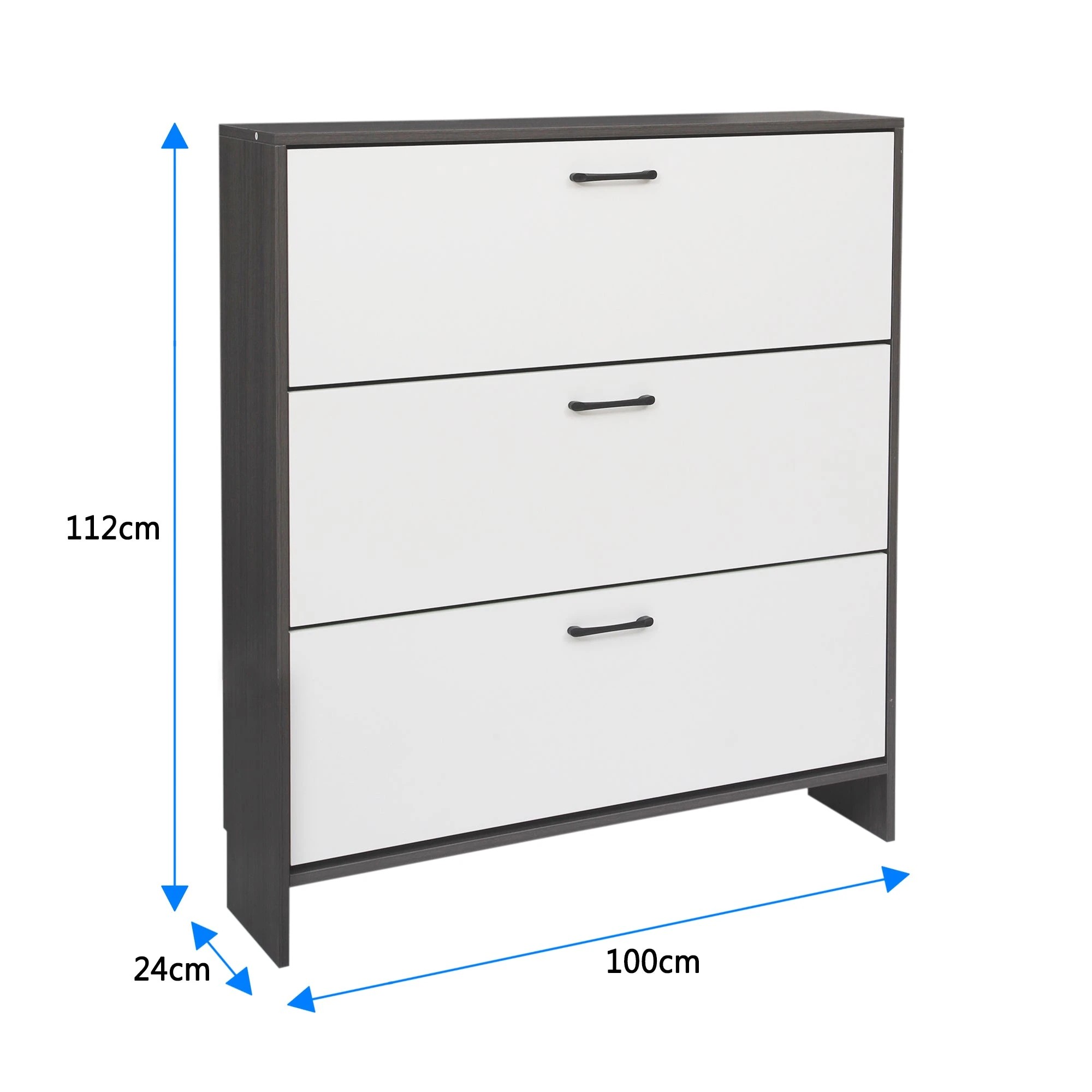3 Foret 3 Tier Shoe Cabinet Rack Slim Storage Shelf 2045pairs Entryway Hallway, 3 of 8