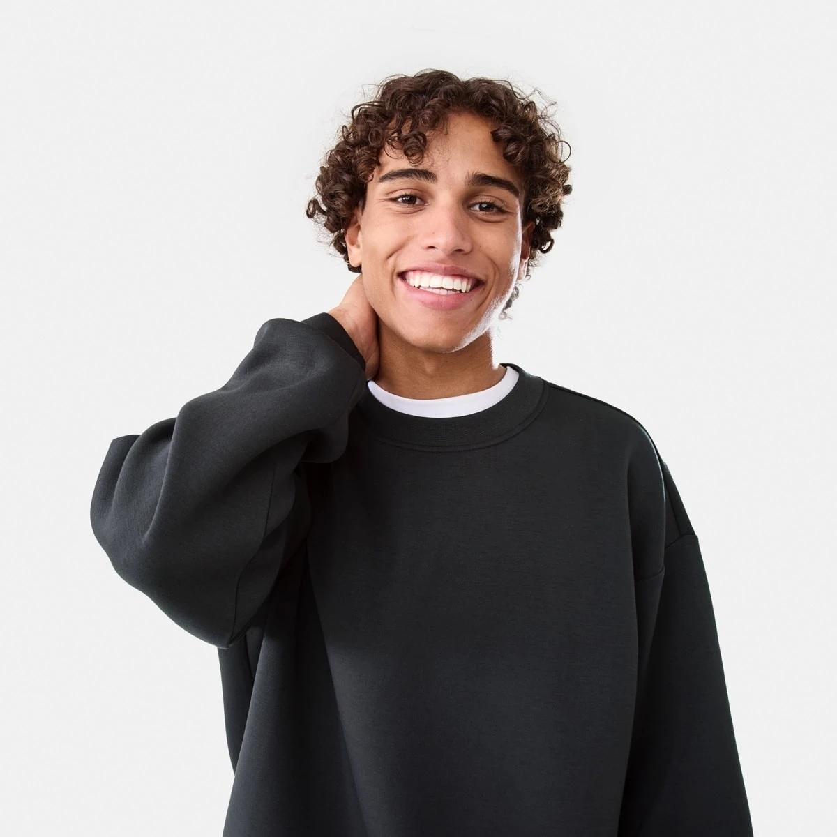 5 Scuba Oversized Crew Neck Sweatshirt VOLCANIC ROCK, 5 of 6
