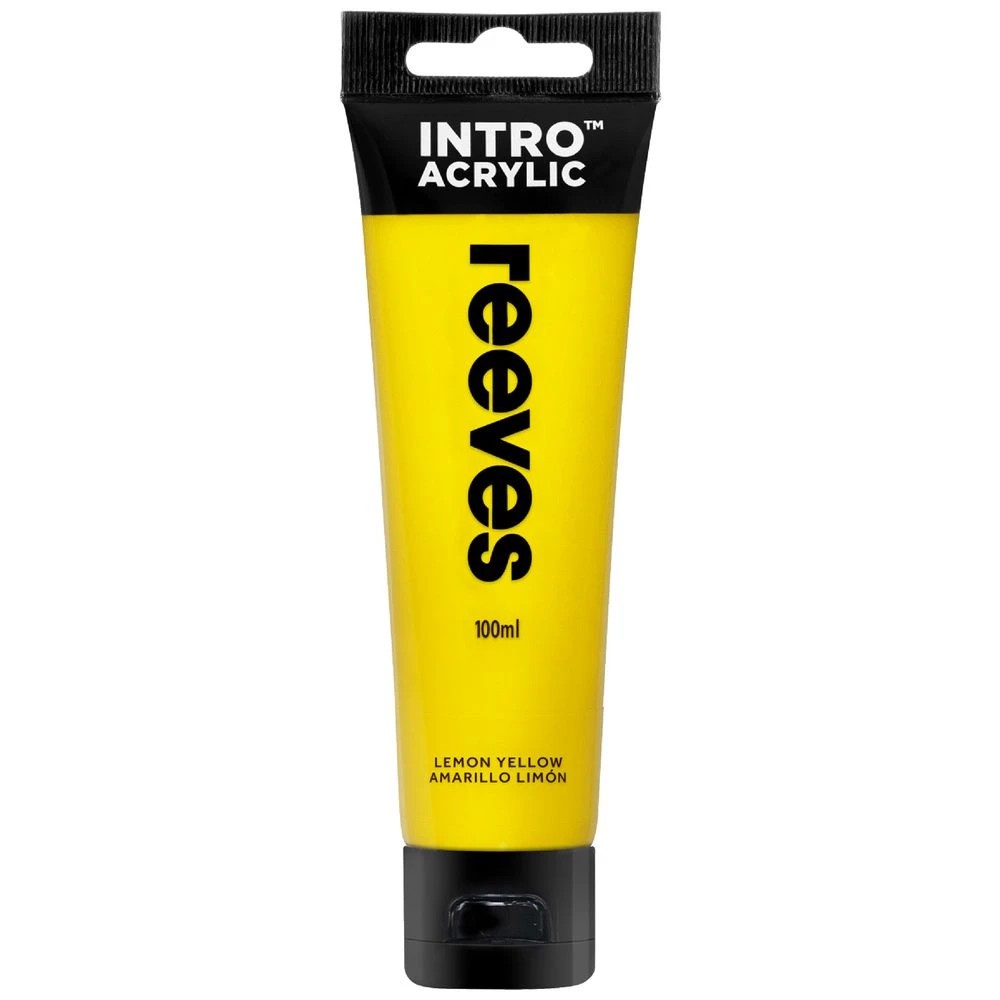 1 Reeves Intro Acrylic Paint 100mL Lemon Yellow, 1 of 1