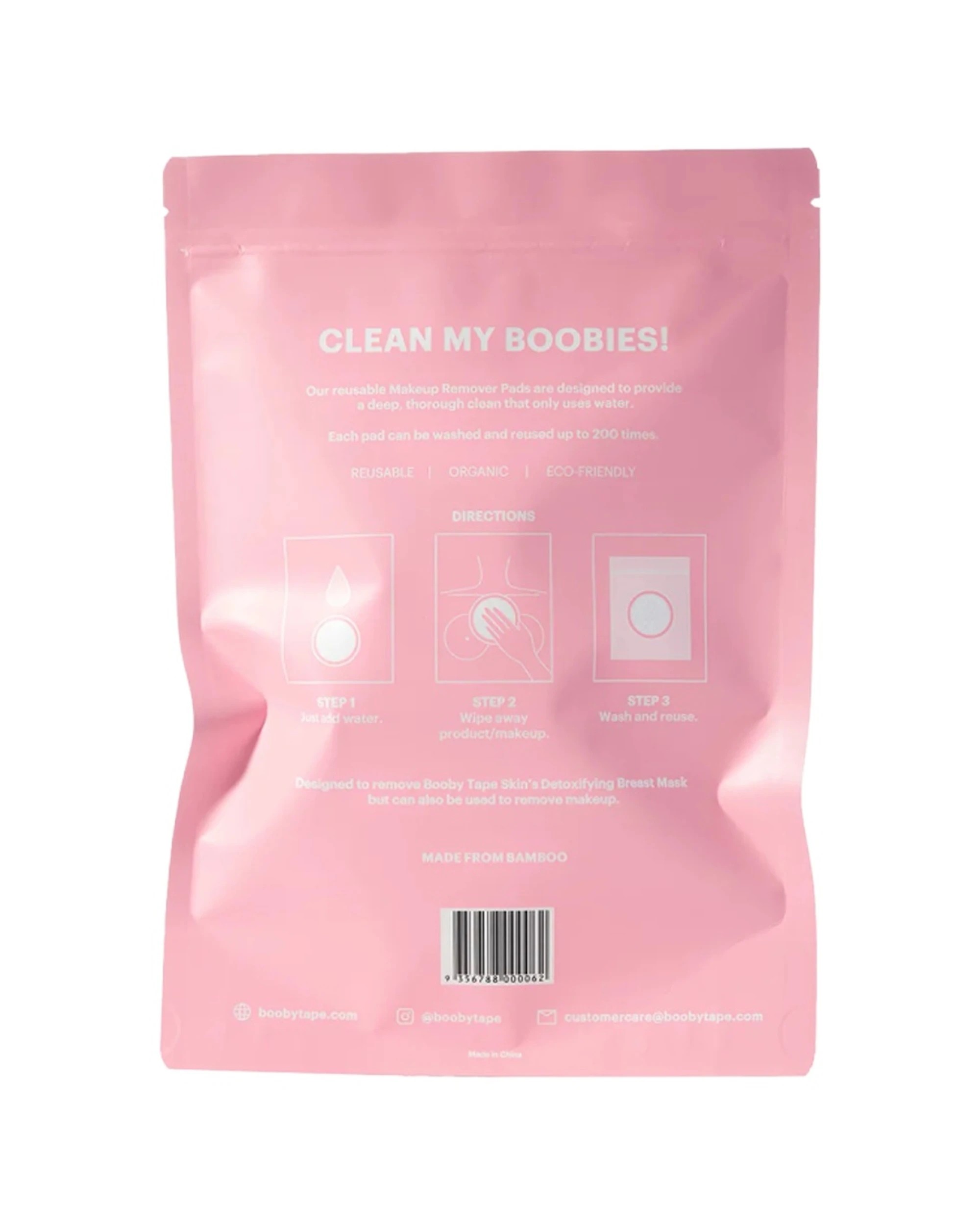 Booby Tape 2x 3pc Reusable Bamboo Makeup Remover Pads - Multi - Kmart