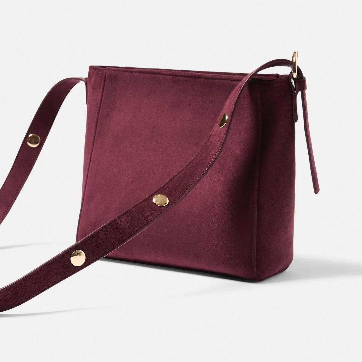 2 Studded Crossbody Bag RICH BURGUNDY, 2 of 5