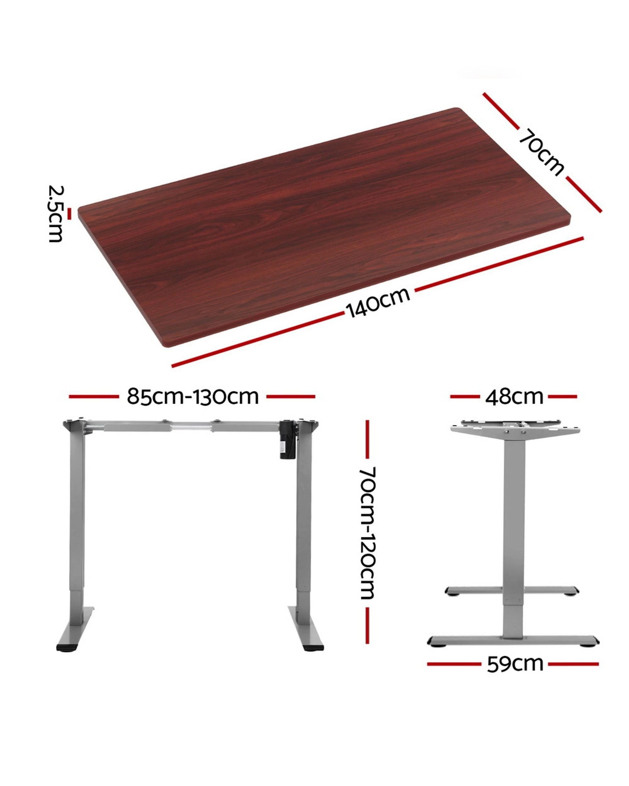 2 Artiss Motorised Standing Desk with Electric Height Adjustment and Ergonomic Chair Stand Design for Home Office, 2 of 6