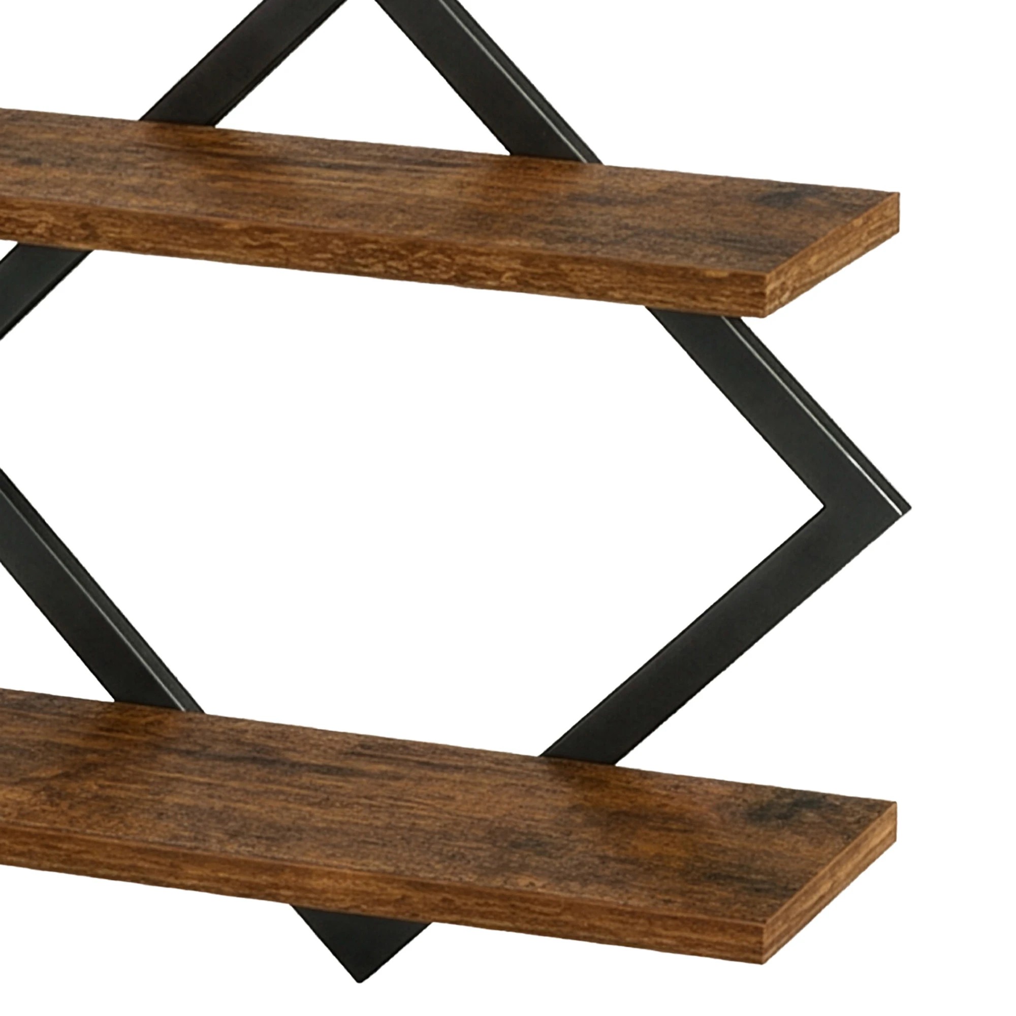 4 Levede Wall Shelf Floating 2 Tier Storage Decorative Bookshelf 2 Pcs Living Room, 4 of 8