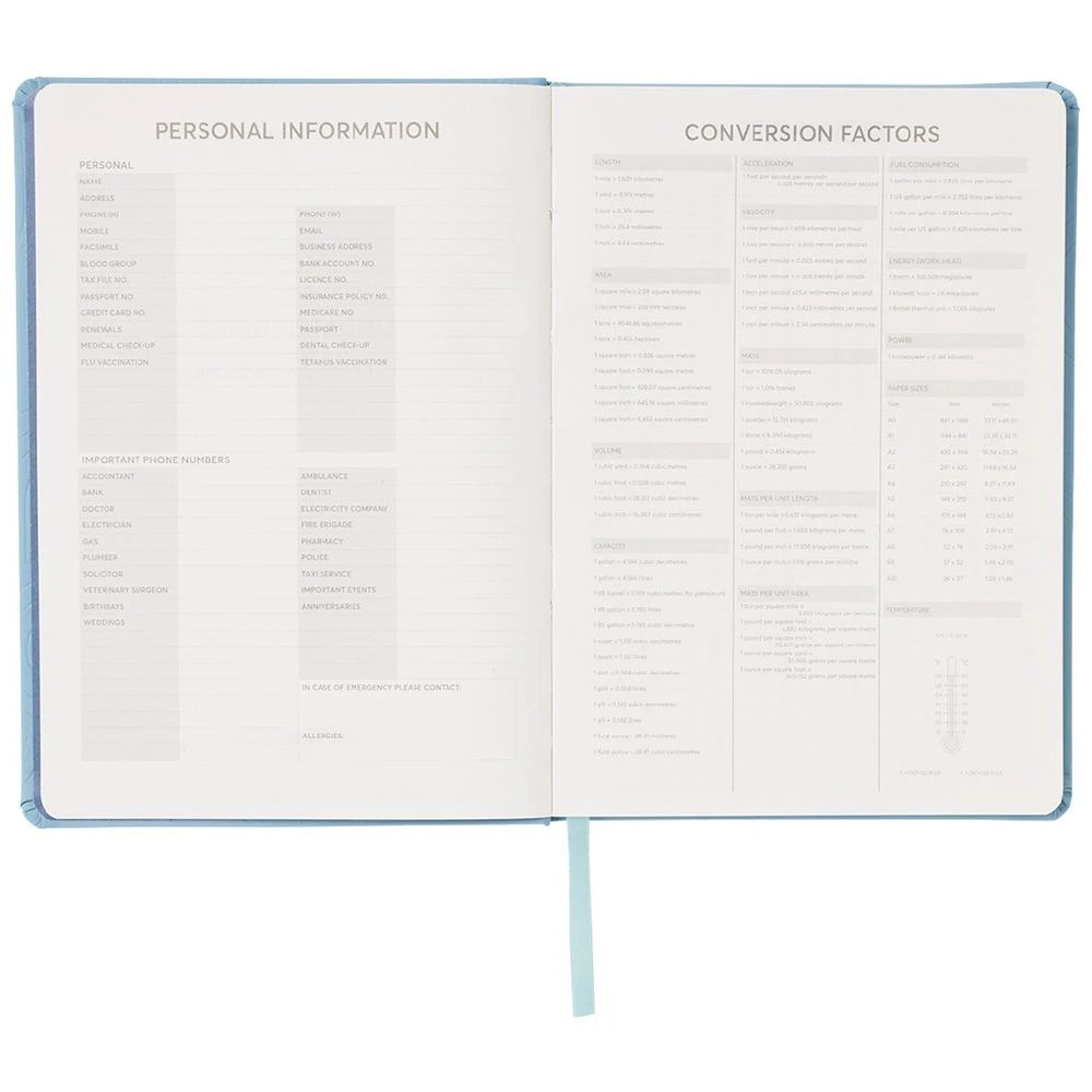 3 J.Burrows A5 Week to View 2025 Embossed Diary Blue, 3 of 8