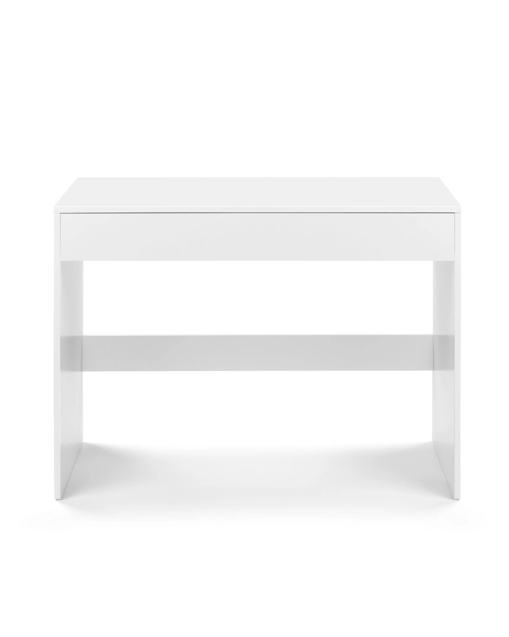 3 Kodu Belle Computer Desk Student Study Office Desk with Drawer - White, 3 of 8