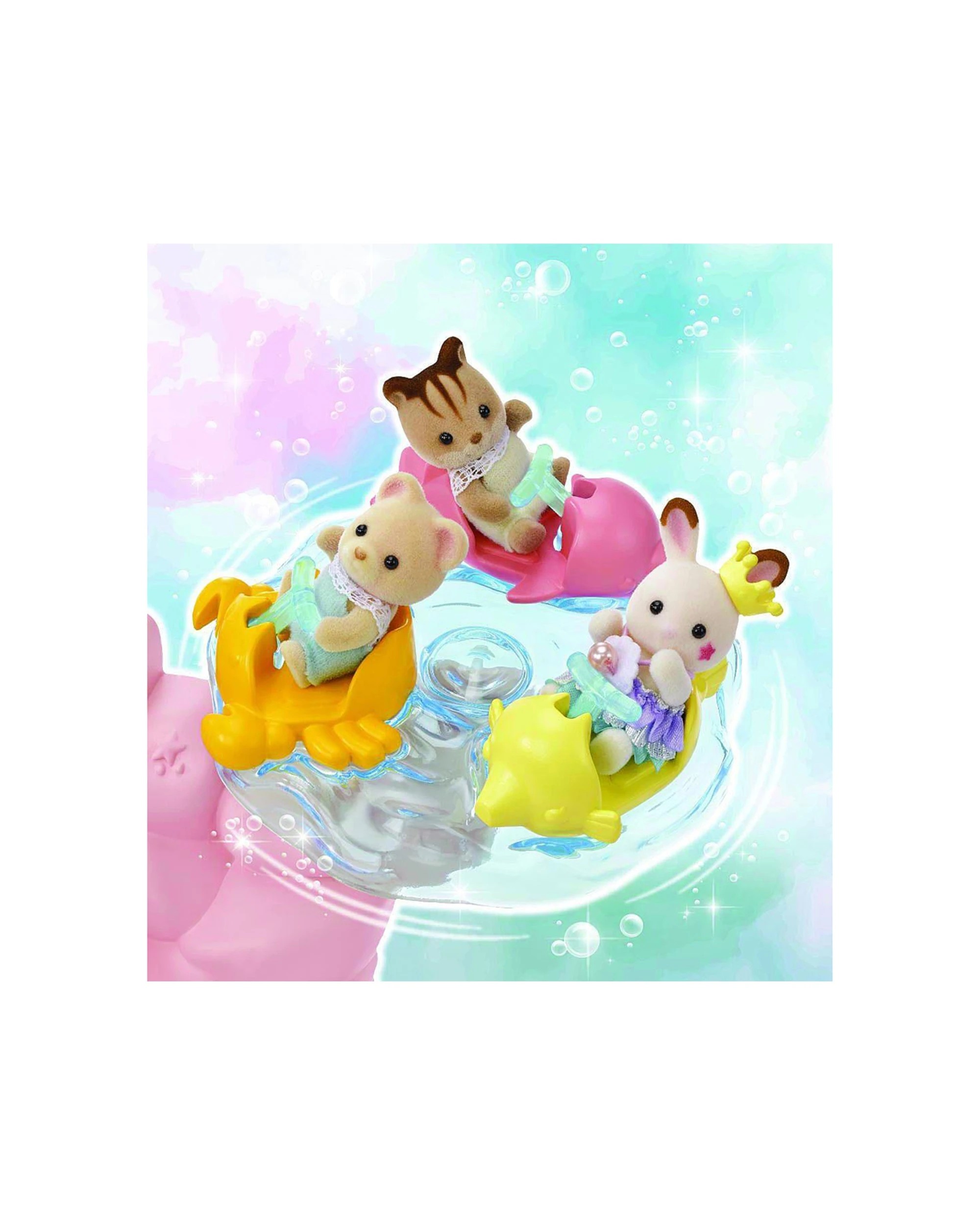 3 Sylvanian Families Baby Mermaid Castle Kids Miniature Doll Figure Toy Set 3 Years Plus - Multi, 3 of 7