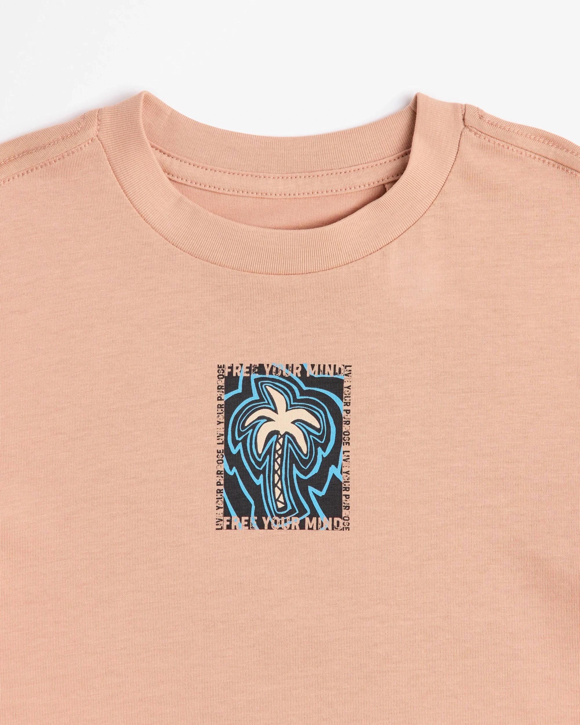 5 Target Kids Australian Cotton Short Sleeve T-Shirt BROWN FREE YOUR MIND, 5 of 5