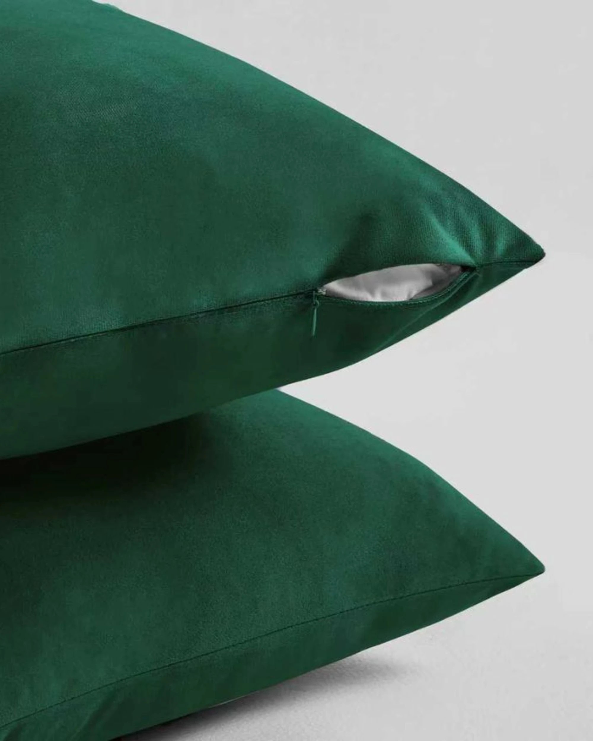 2 Gioia Casa 2-Pack Velvet European Pillowcases - Emerald Green - 65x65cm, 2 of 2