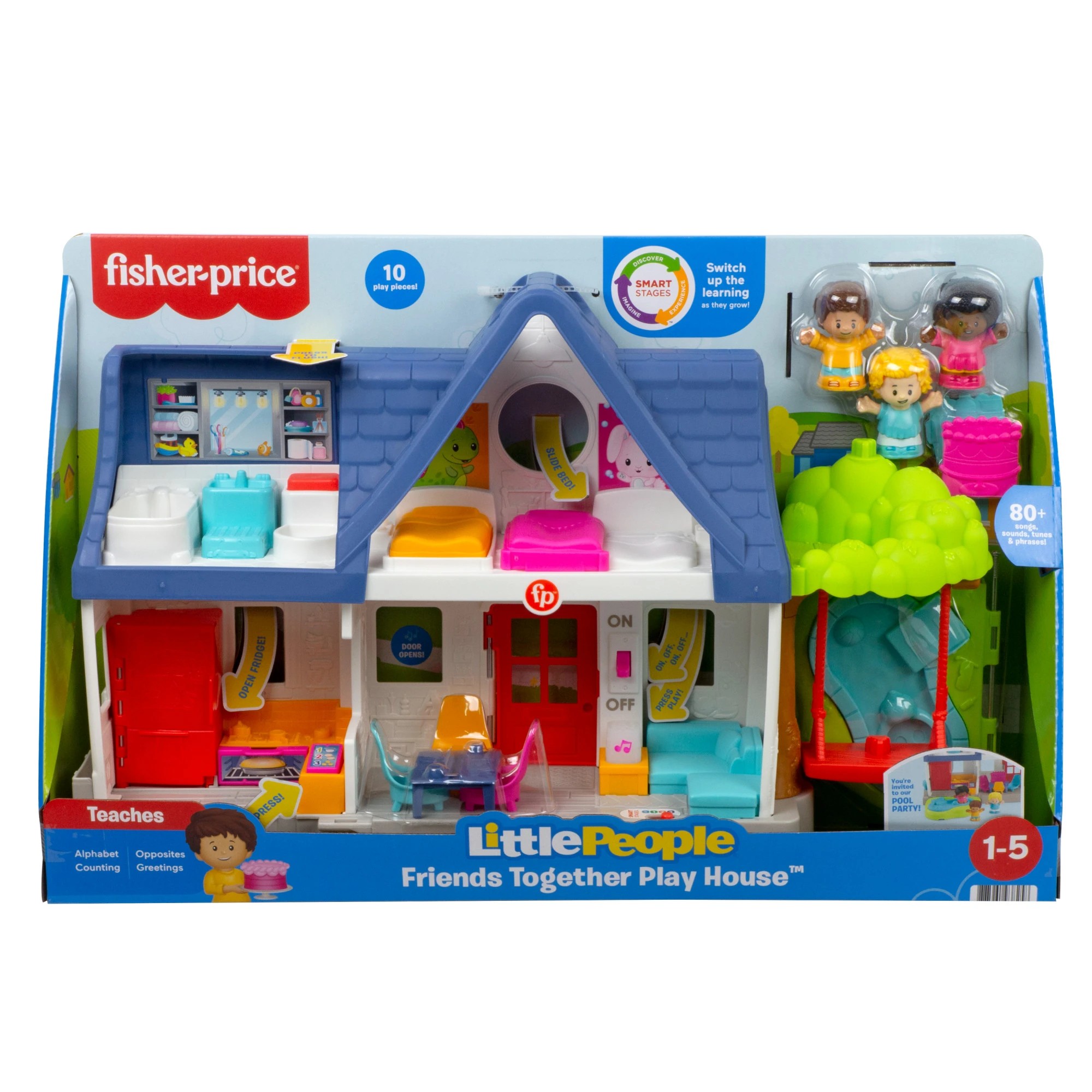 1 10 Piece Fisher-Price Little People Friends Together Play House Toddler Learning Playset, 1 of 6