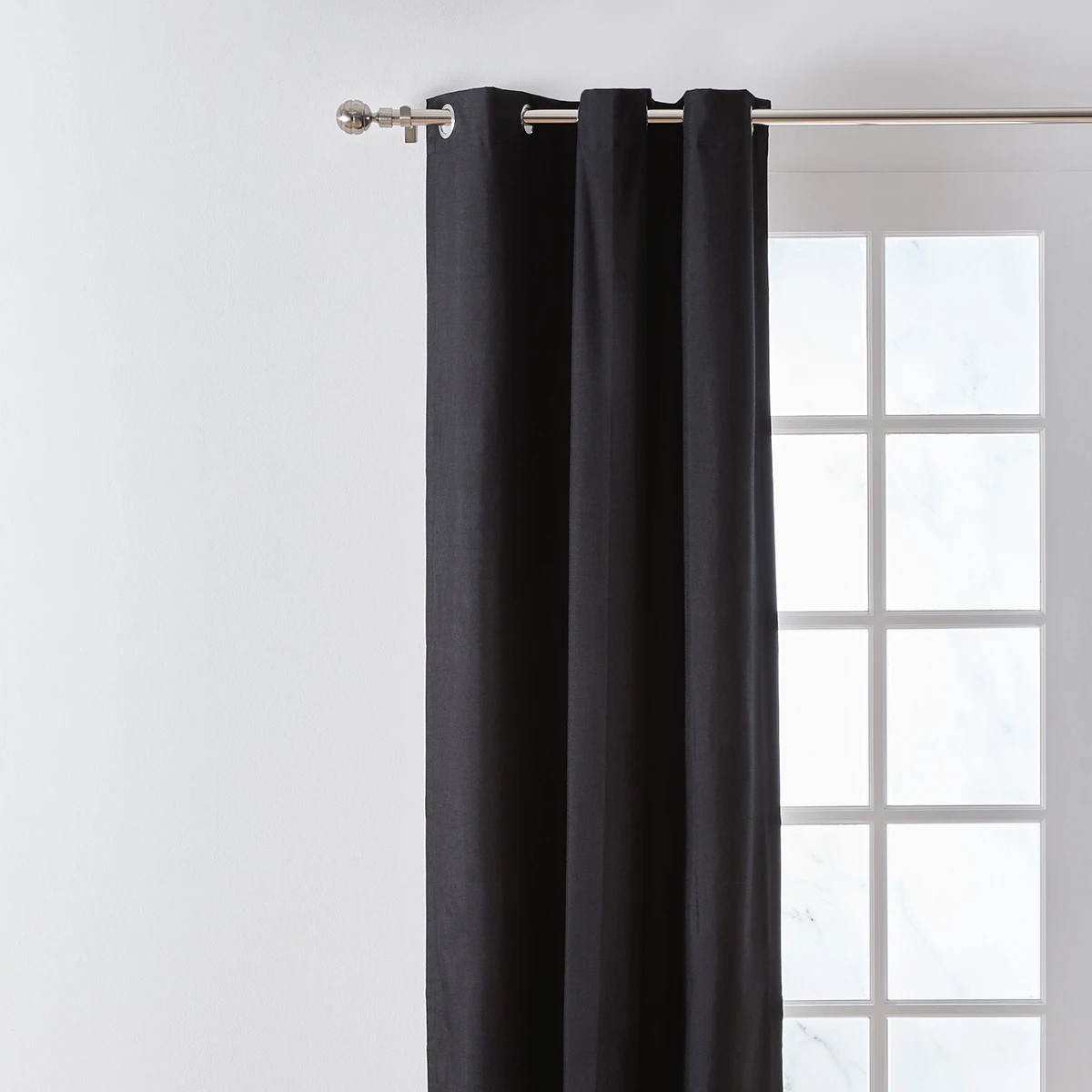 2 Monaco Block Out Curtain - Black - 120cm x 213cm, 2 of 6