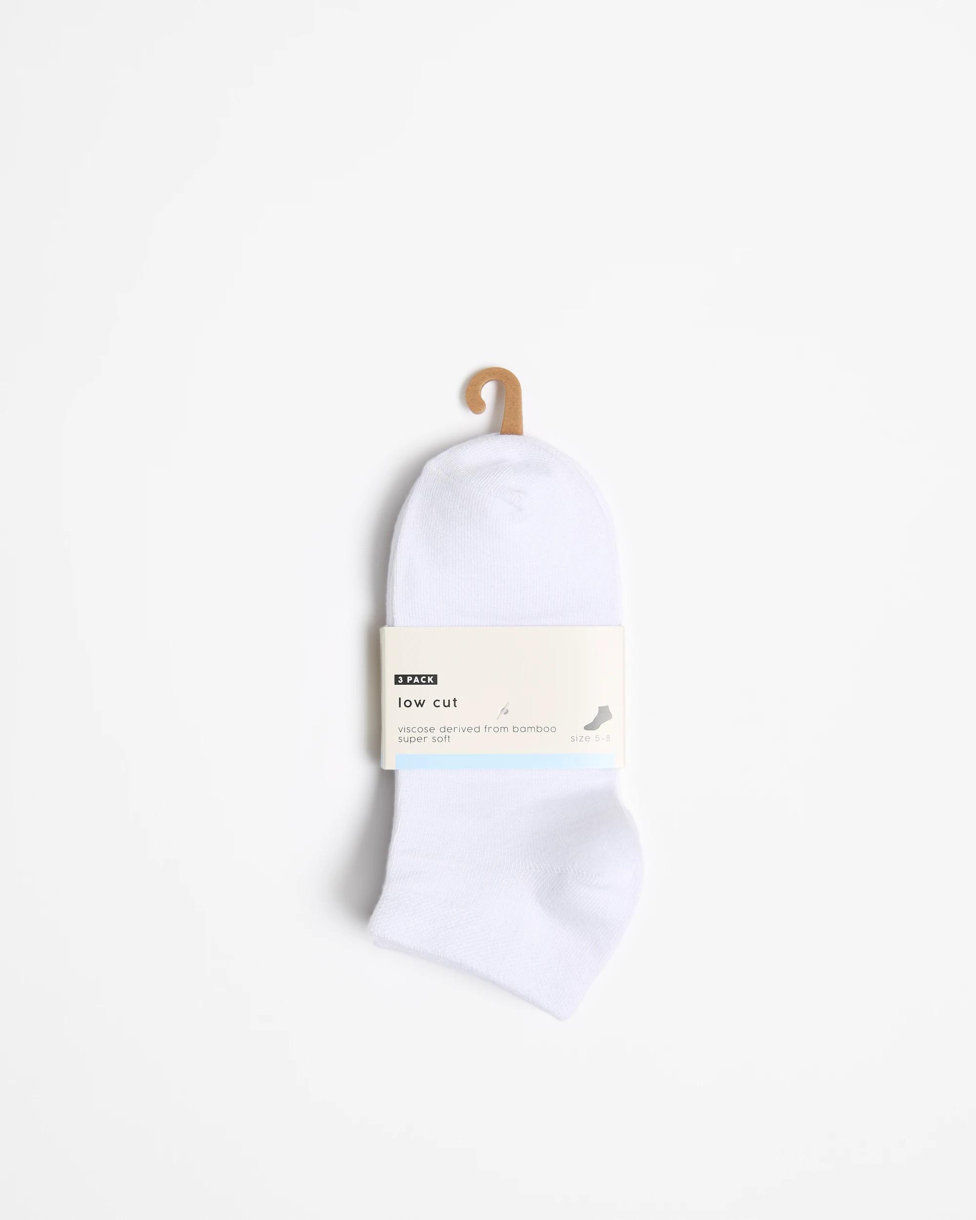 3 Target Womens Bamboo Low Cut Socks 3 Pack WHITE, 3 of 3