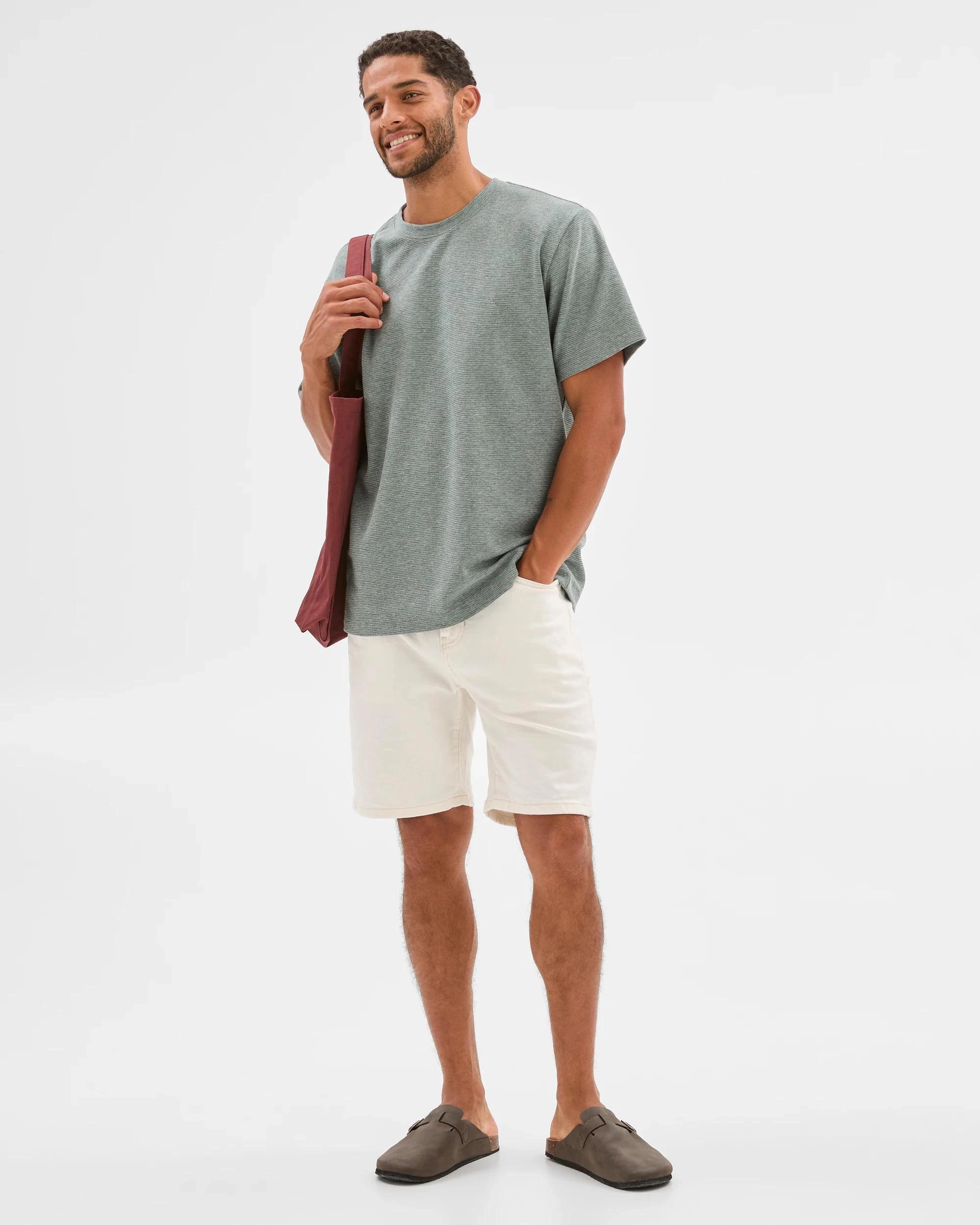 2 Target Australian Cotton Blend Textured T-Shirt GREEN, 2 of 6