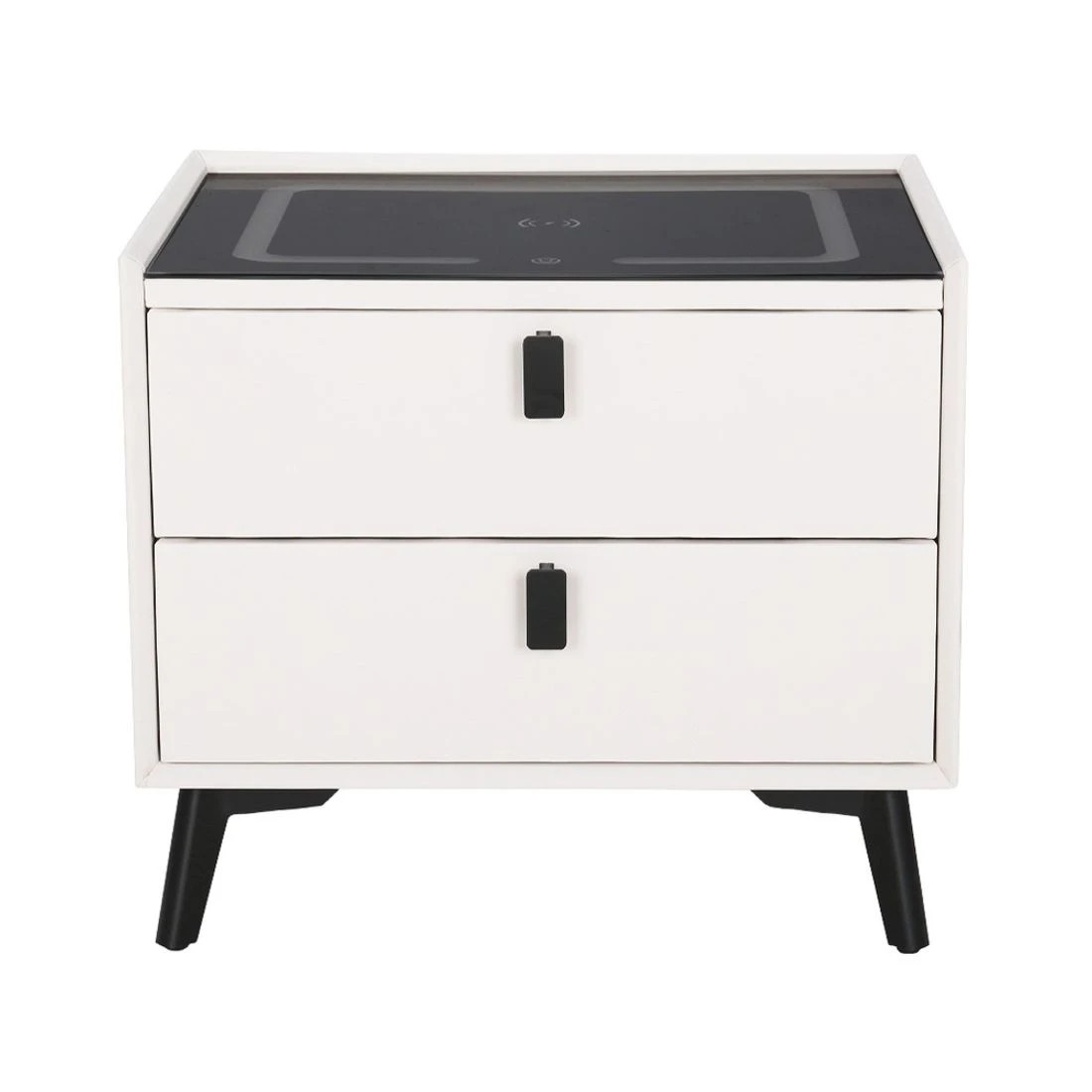 3 Artiss Smart Bedside Table with Wireless Charging - White, 3 of 7