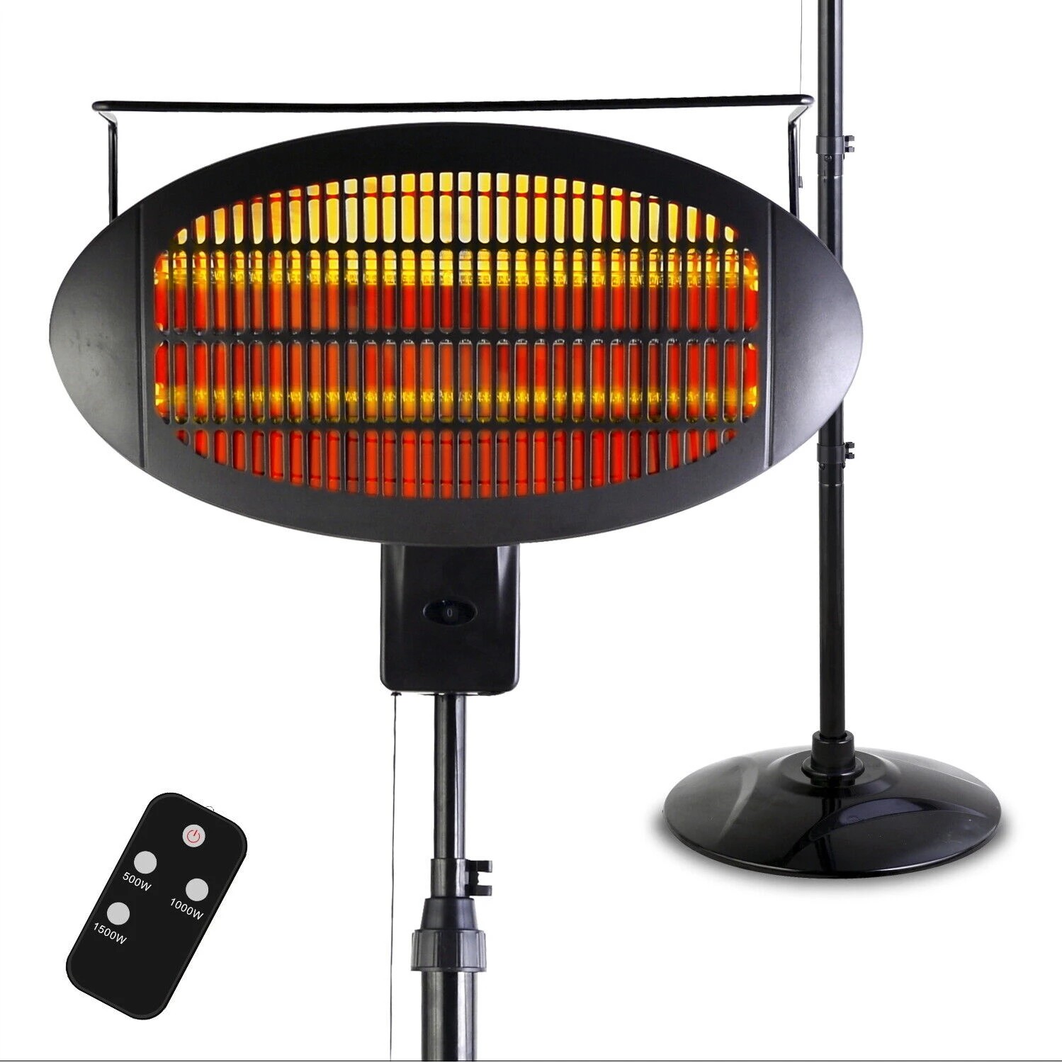 2 HELLER Space Heater Electric Heater 2000W Heater Indoor Outdoor Heater - Black, 2 of 3