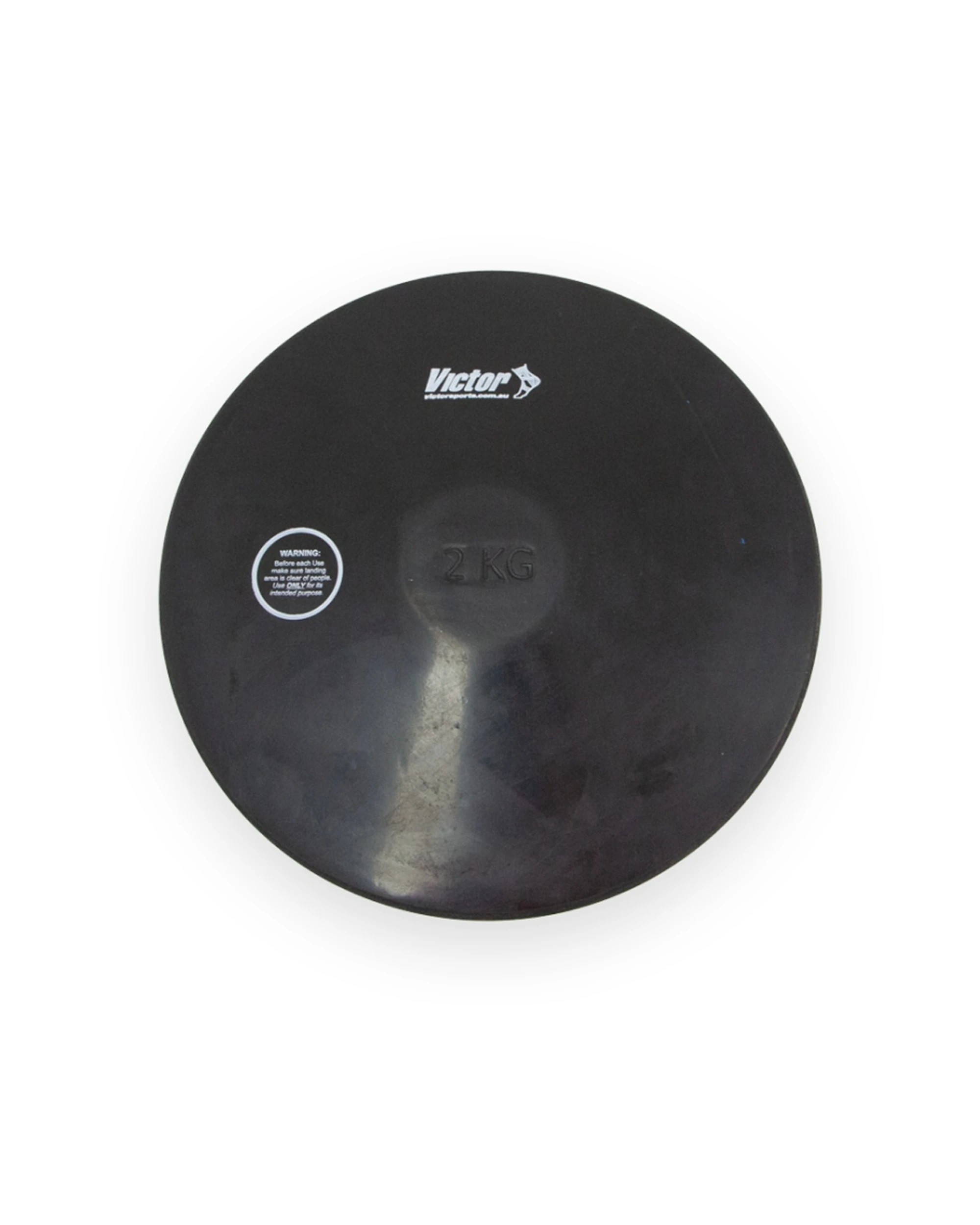 1 Victor Sports Rubber Discus Durable Training Beginner Rubber 2kg - Black, 1 of 1