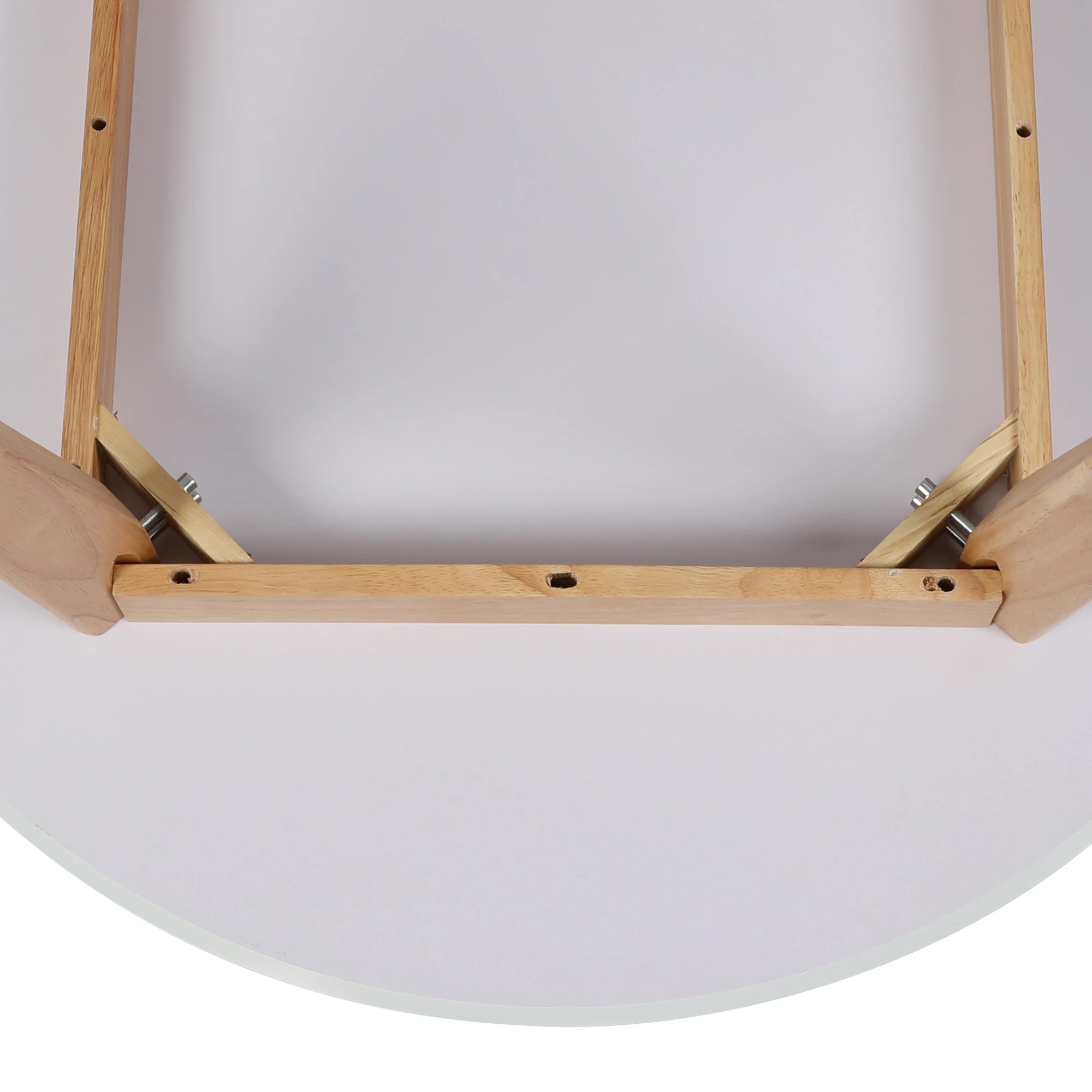 6 Levede Dining Table Round Rubberwood Base Kitchen Cafe Restaurant White 100cm, 6 of 7