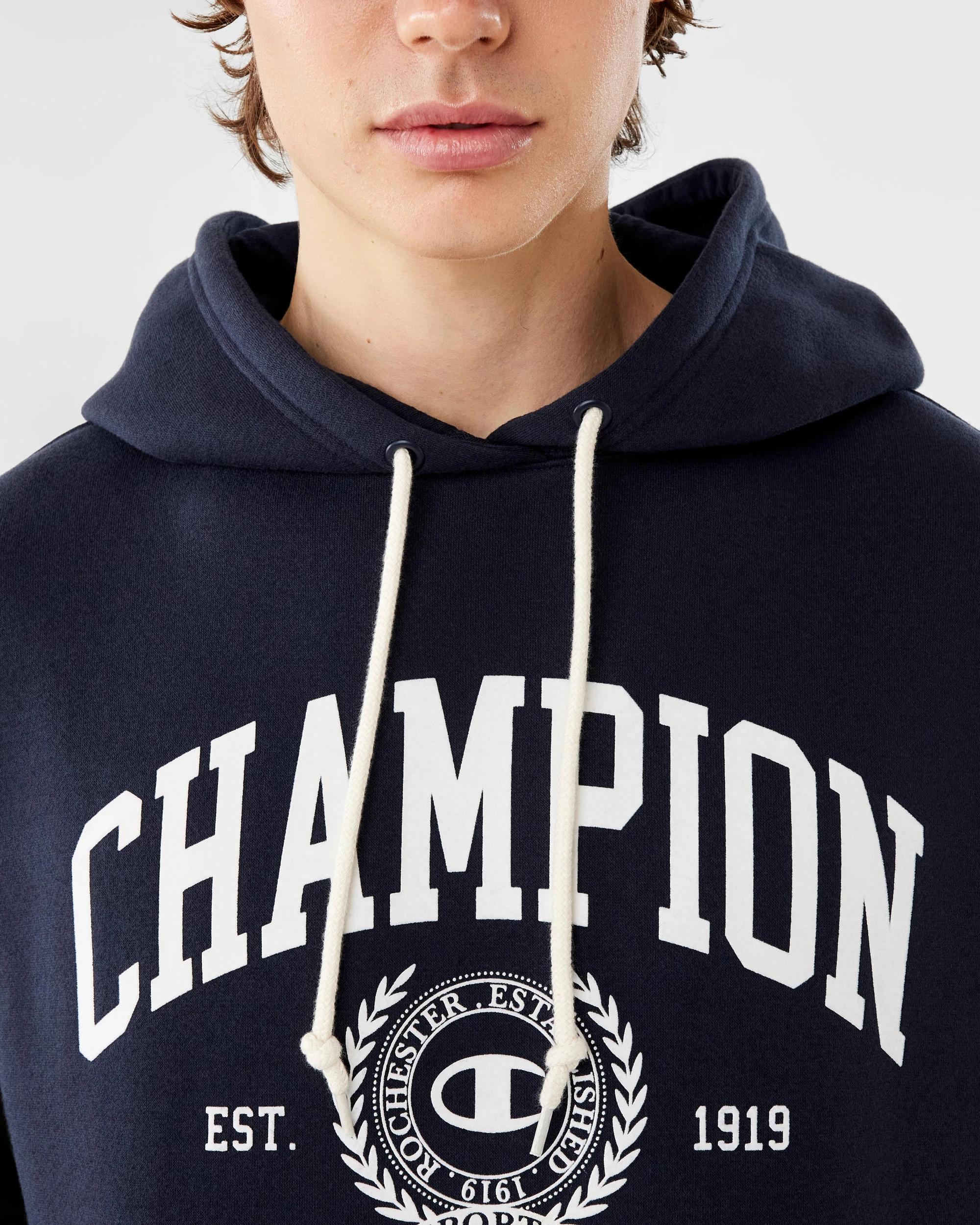 6 Champion Varsity Mens Hoodie Navy, 6 of 9