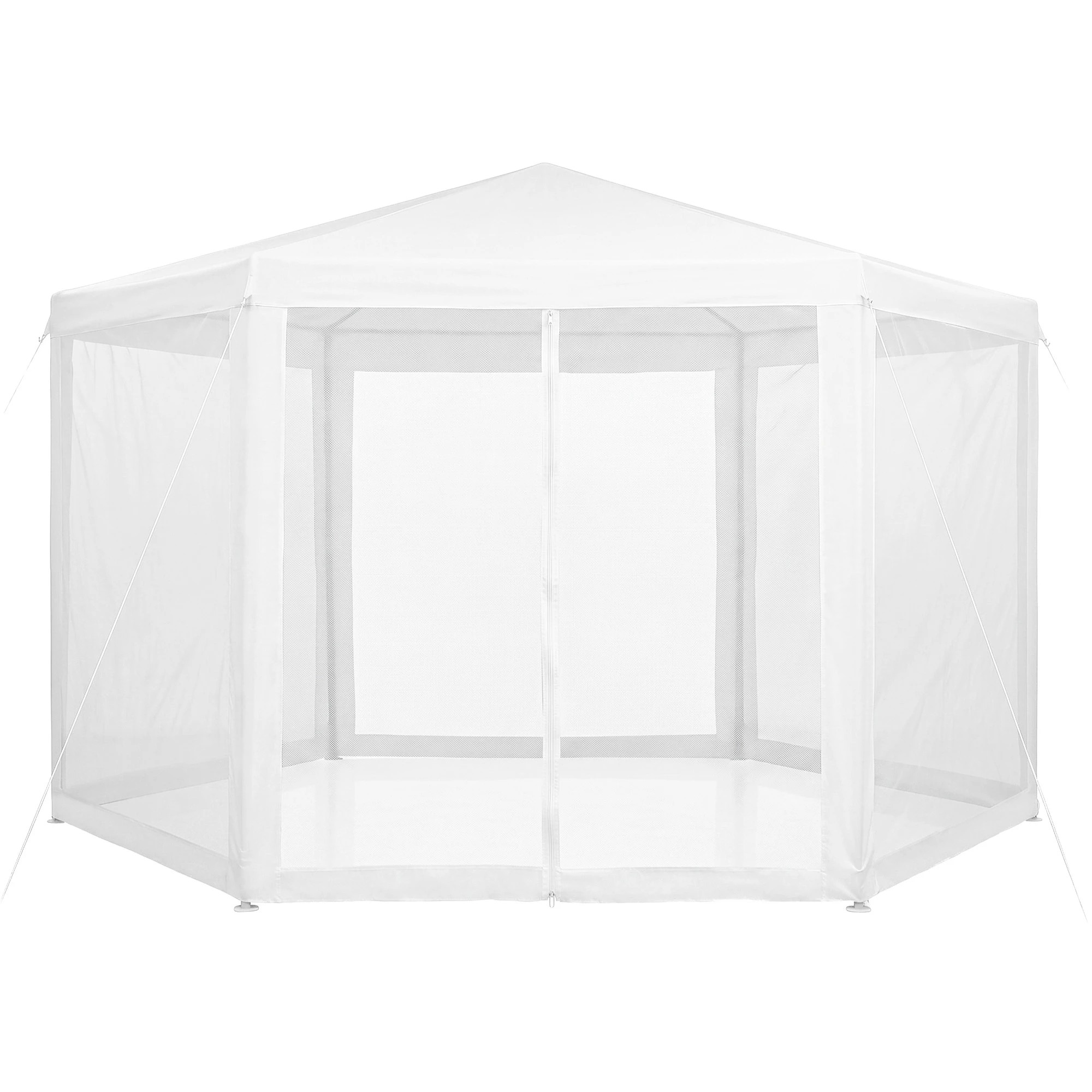 3 Instahut Gazebo Hexagonal Garden Marquee Net Canopy Tent Outdoor - White, 3 of 8