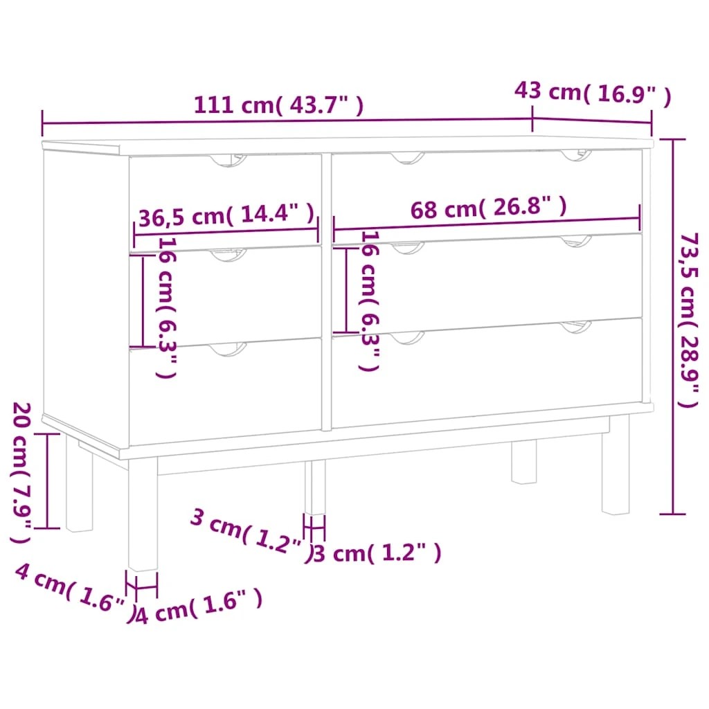 9 Vidaxl Drawer Chest - Brown, 9 of 10