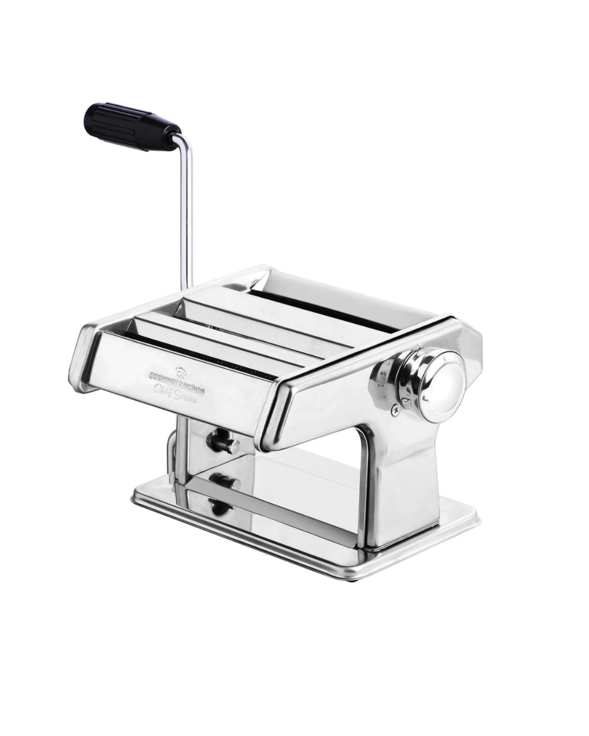 1 Gourmet Kitchen Chef Series Stainless Steel Pasta Maker Italian Fettuccine and Spaghetti - Silver, 1 of 6