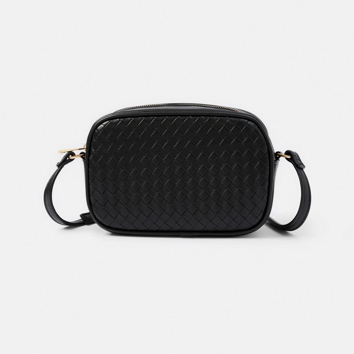 1 Woven Crossbody Bag BLACK, 1 of 5