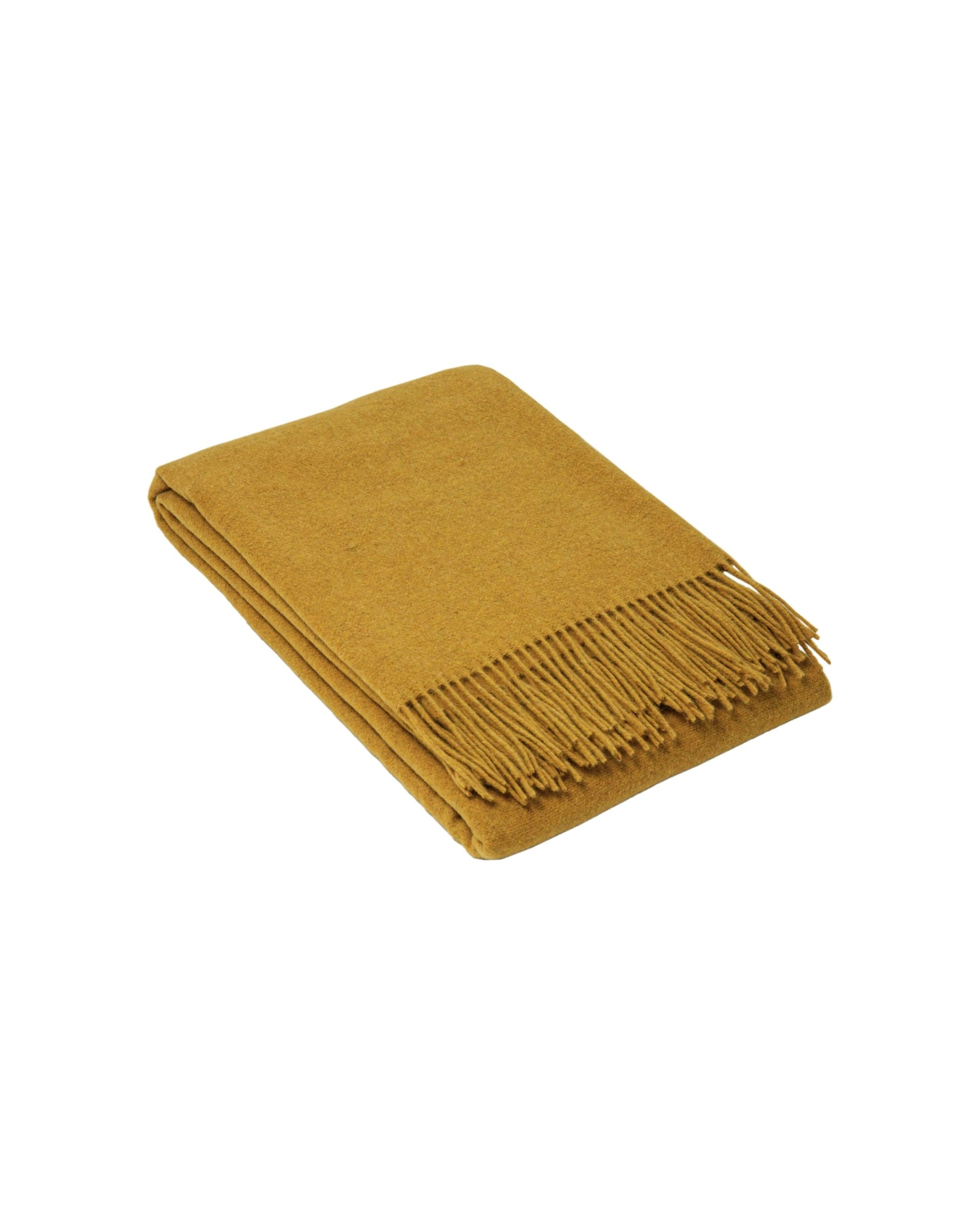 1 Codu Oxford Merino Wool Blend Throw Home Decor Mustard, 1 of 3