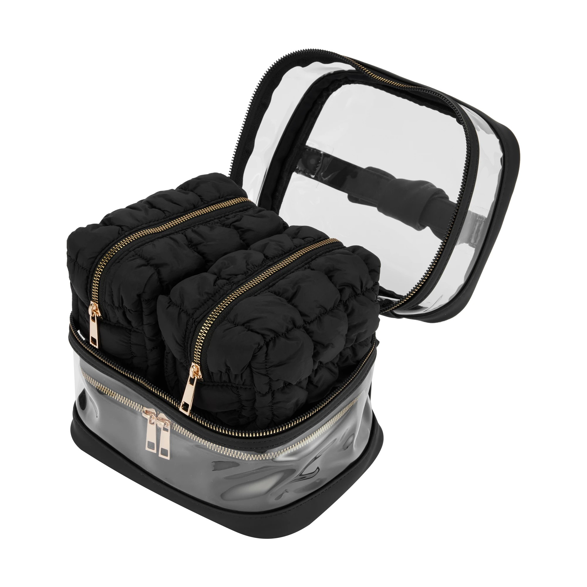 4 OXX Cosmetics 4 Piece Makeup Bag Set - Black, 4 of 7