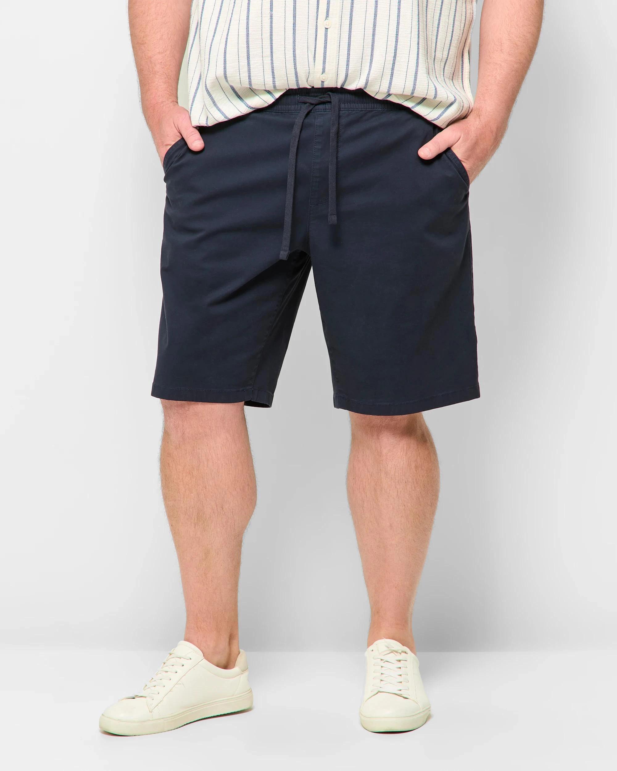 1 Target Man Plus Plus Size Australian Cotton Byron Shorts NAVY, 1 of 5