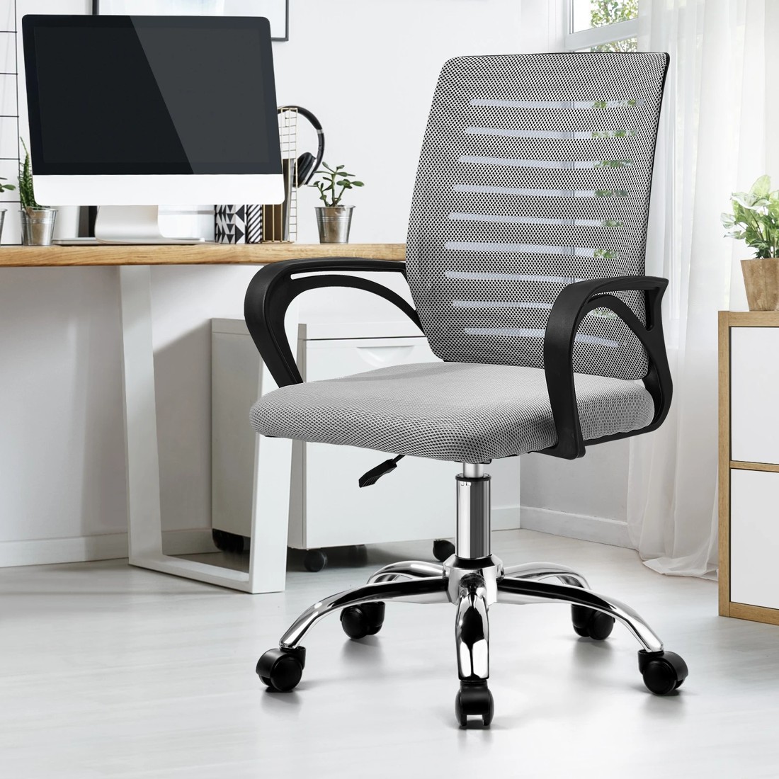 2 Oikiture Mesh Office Chair Computer Desk Seat Home Work
 - Multi, 2 of 9