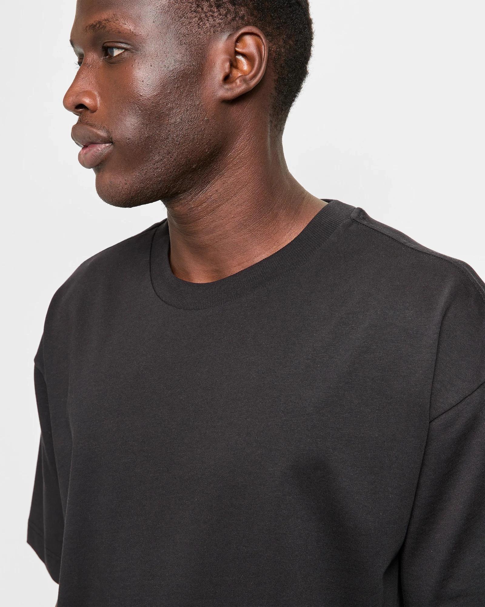 5 Commons Australian Cotton Oversized Heavy Core T-Shirt BLACK, 5 of 7