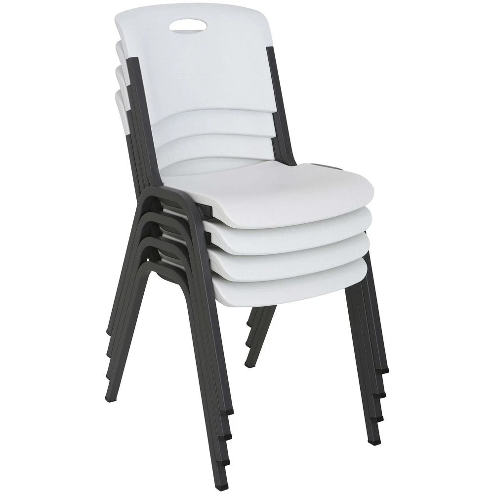5 Lifetime Stacking Chair White Visitor Chairs and Stools, 5 of 10