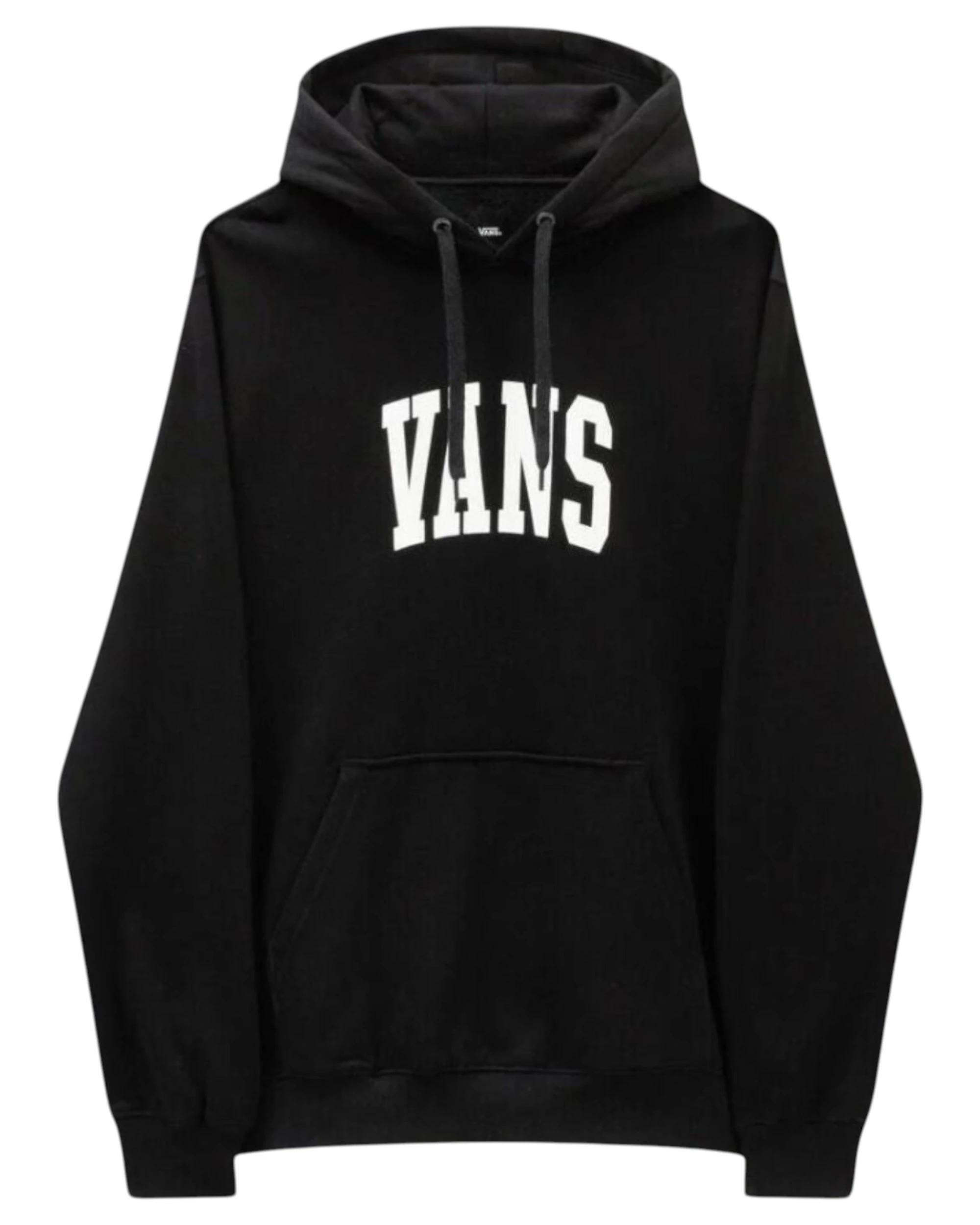 1 Vans Mens Arched Pullover Black Hoodie BLACK, 1 of 4