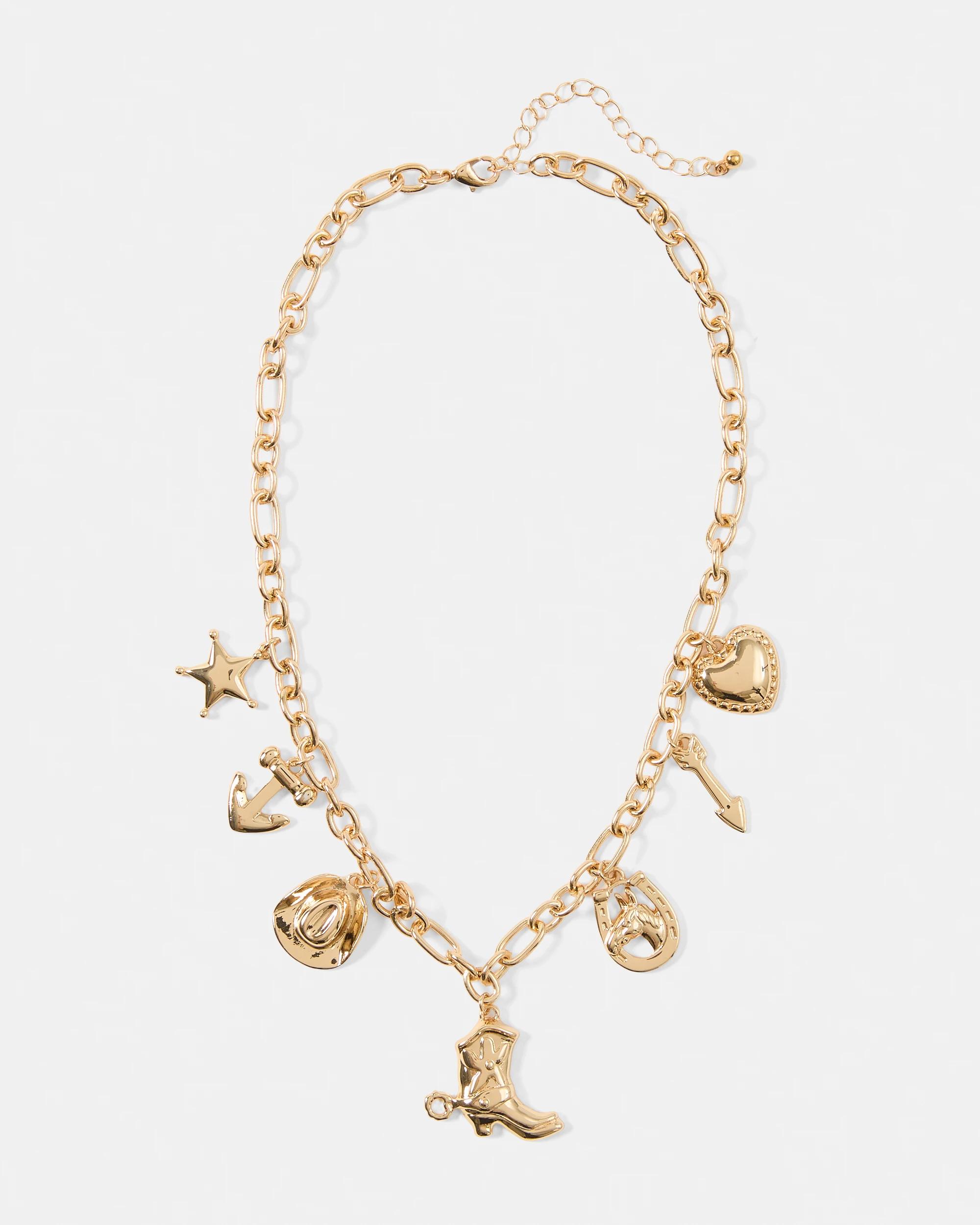 1 Rodeo Charms Necklace - Gold Tone Gold, 1 of 4