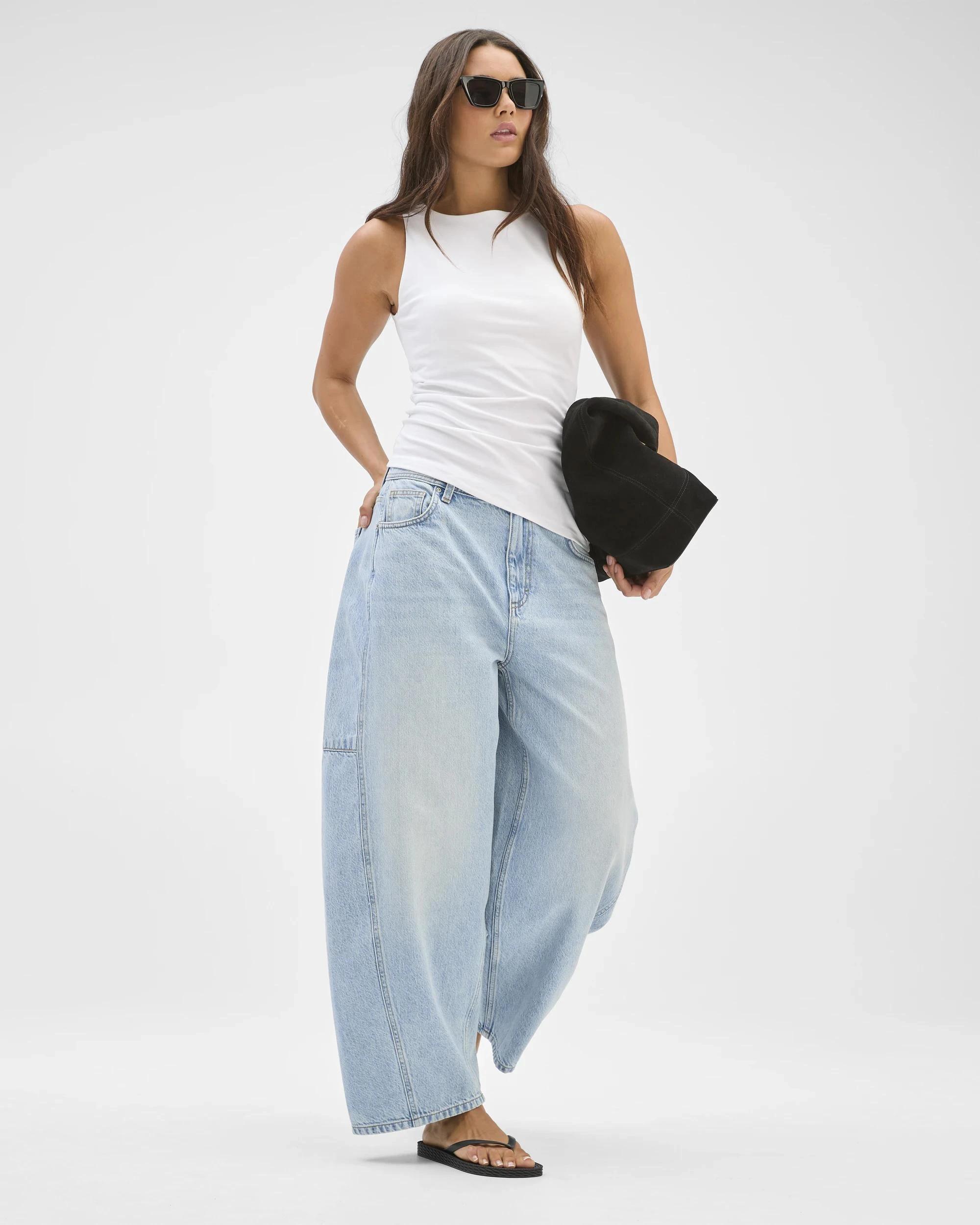 3 Lily Loves Horseshoe Leg Jeans TINTED BLUE, 3 of 5