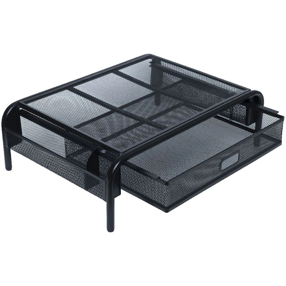 2 J.Burrows Mesh Desk Riser with Drawer Black, 2 of 2