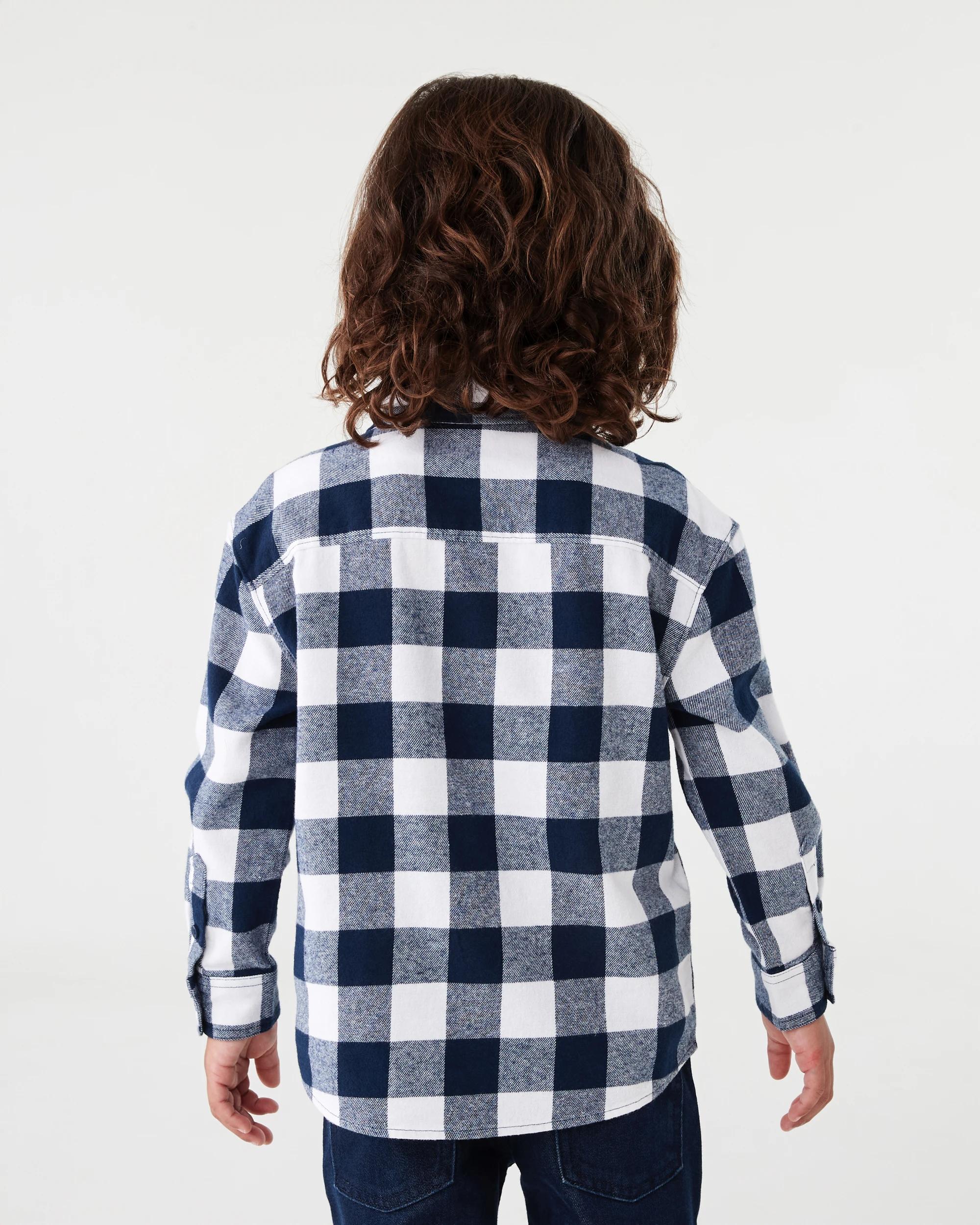 2 Yarn Dye Flannel Shirt Nvy Check, 2 of 9