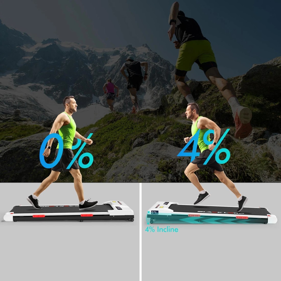 6 Black Lord Treadmill Electric Walking Pad Incline Gym Brushless Motor - White, 6 of 10