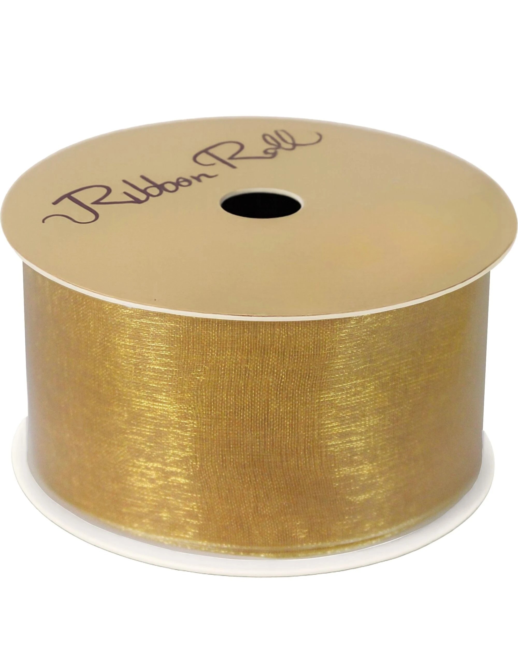 2 Artwrap Organza Ribbon Roll 38mm x 4m - Gold, 2 of 2